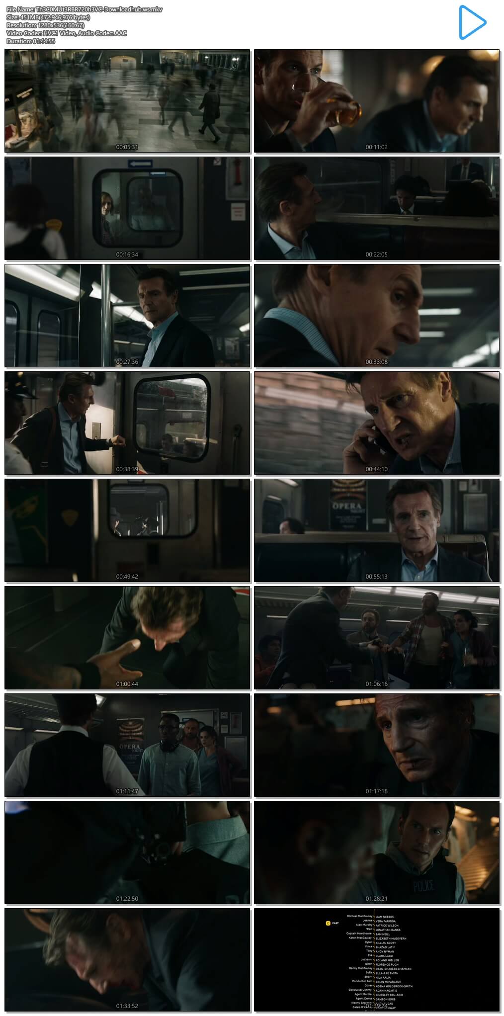 The Commuter 2018 English 720p HEVC BRRip ESubs