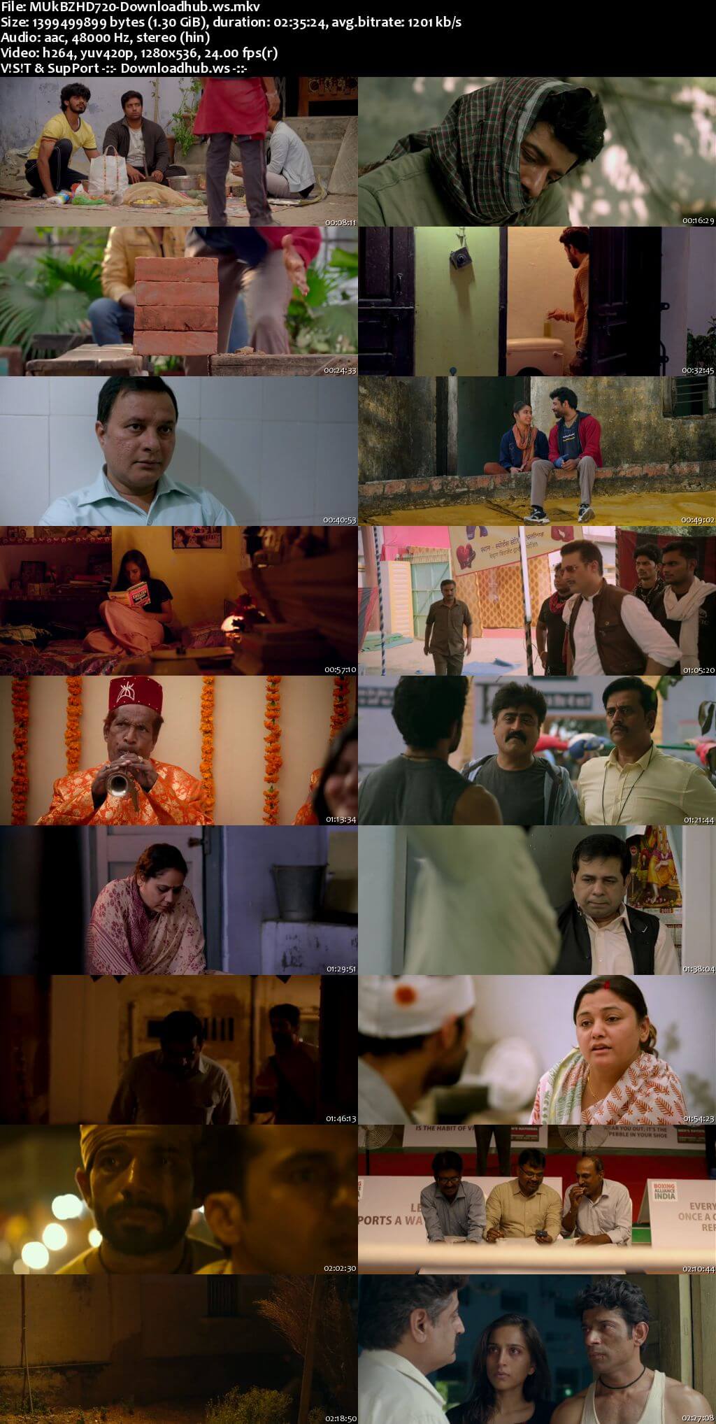 Mukkabaaz 2017 Hindi 720p HDRip ESubs