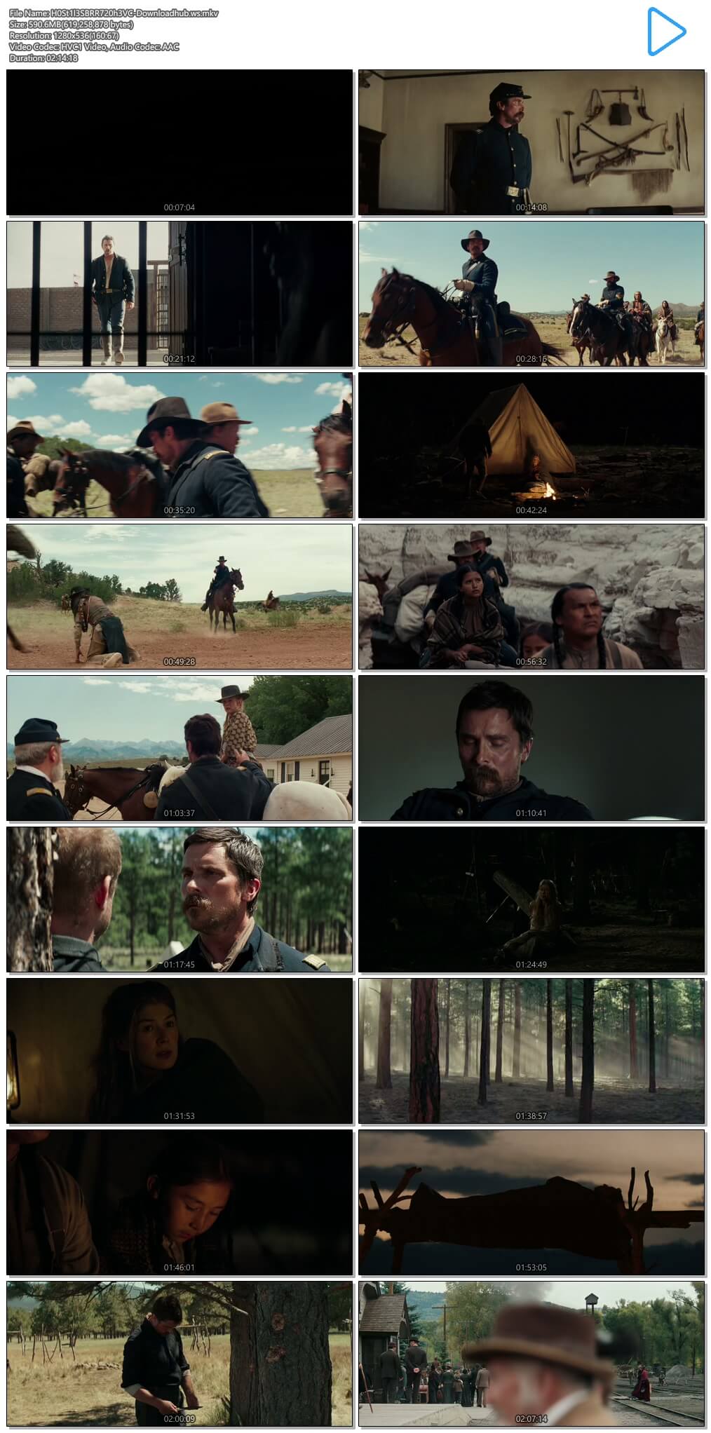 Hostiles 2017 English 720p HEVC BRRip ESubs