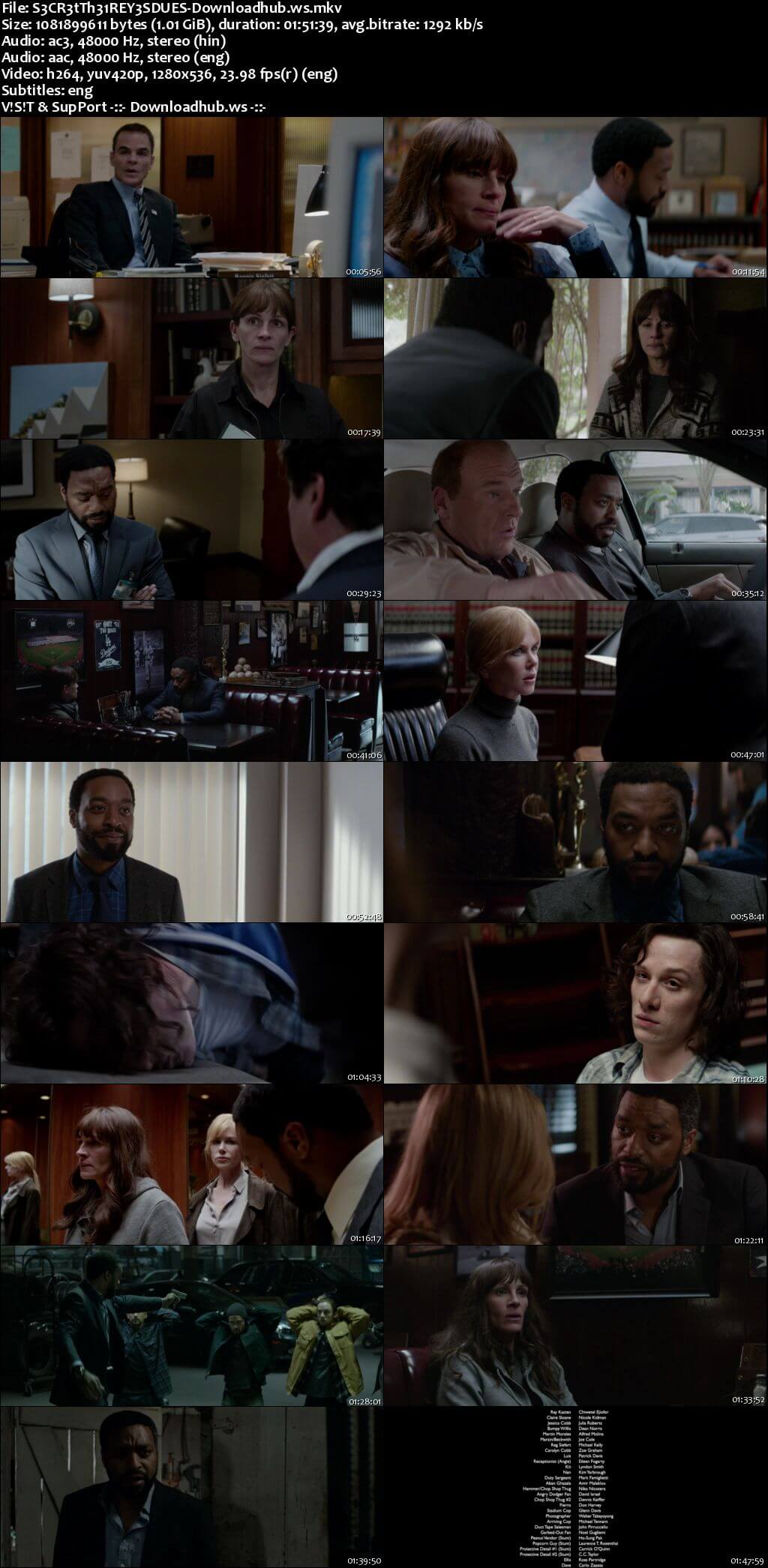 Secret in Their Eyes 2015 Hindi Dual Audio 720p BluRay Free Download
