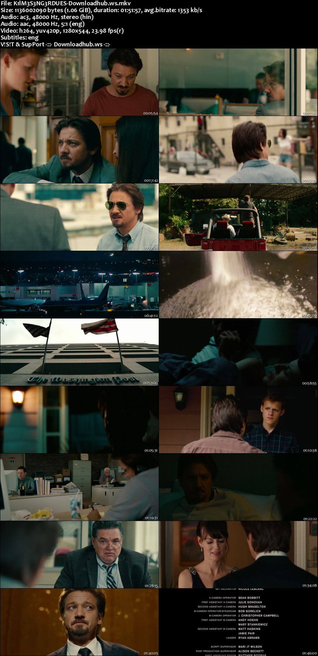 Kill the Messenger 2014 Hindi Dual Audio 720p BluRay Free Download