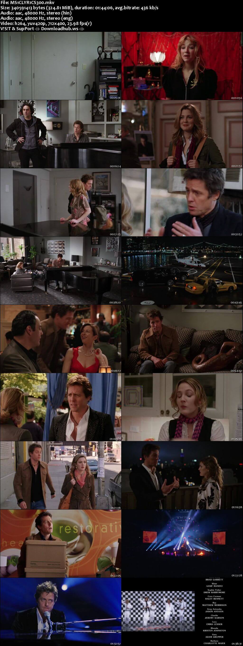 Music and Lyrics 2007 Hindi Dual Audio 480p BluRay Free Download Music and Lyrics 2007 Hindi Dual Audio 480p BluRay Free Download