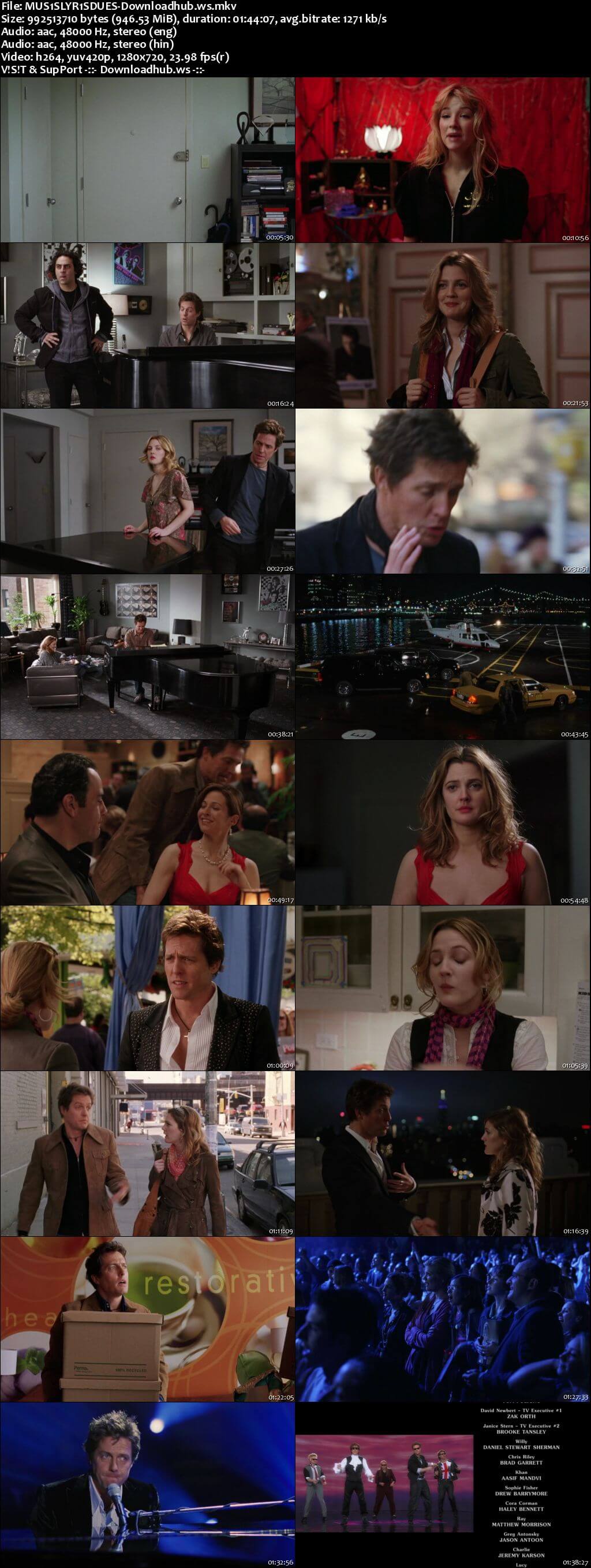 Music and Lyrics 2007 Hindi Dual Audio 720p BluRay Free Download