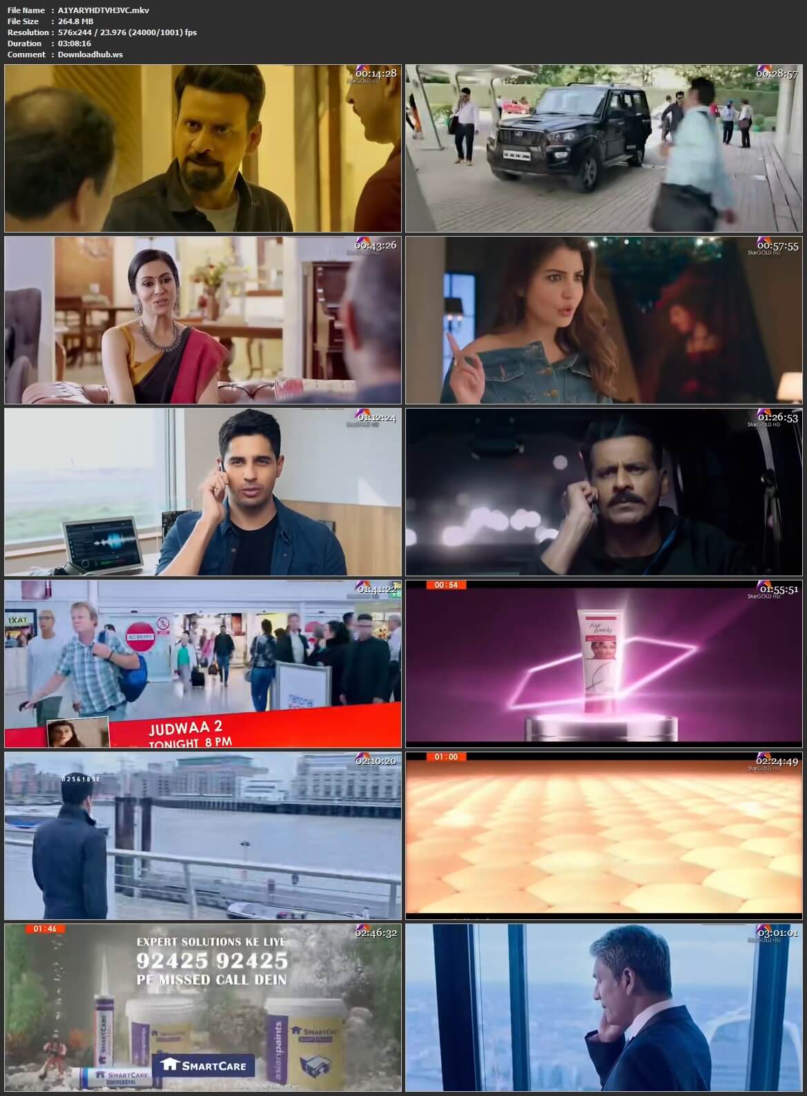 Aiyaary 2018 Hindi HEVC Mobile HDTV