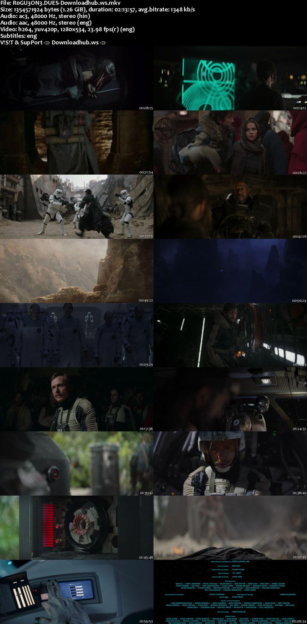 Rogue One A Star Wars Story 2016 Hindi Dual Audio 720p BluRay Free Download