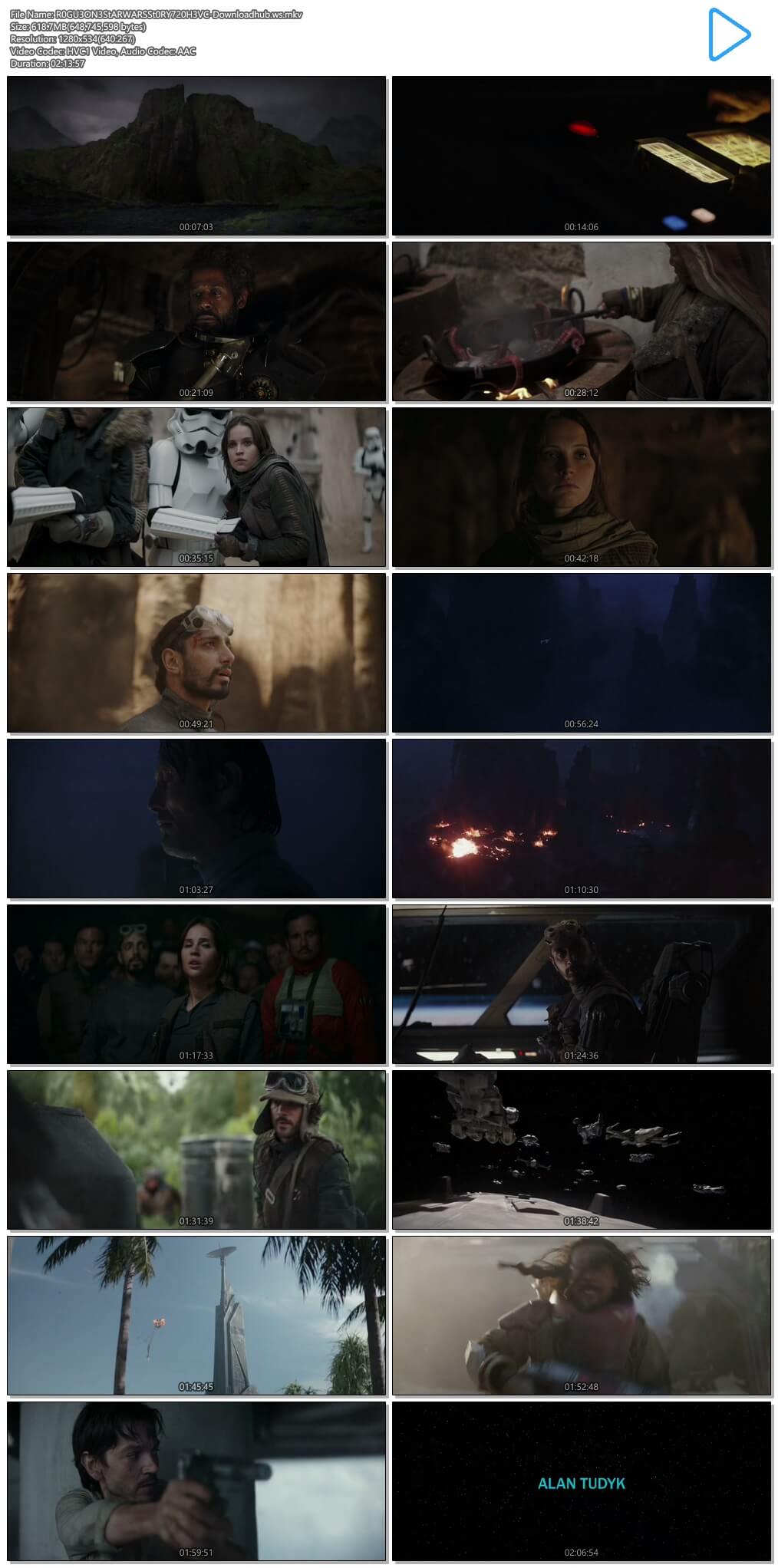 Rogue One A Star Wars Story 2016 Hindi Dual Audio 720p HEVC BluRay Free Download