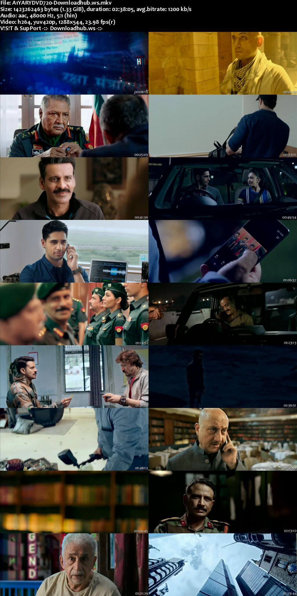 Aiyaary 2018 Hindi 720p DVDRip ESubs