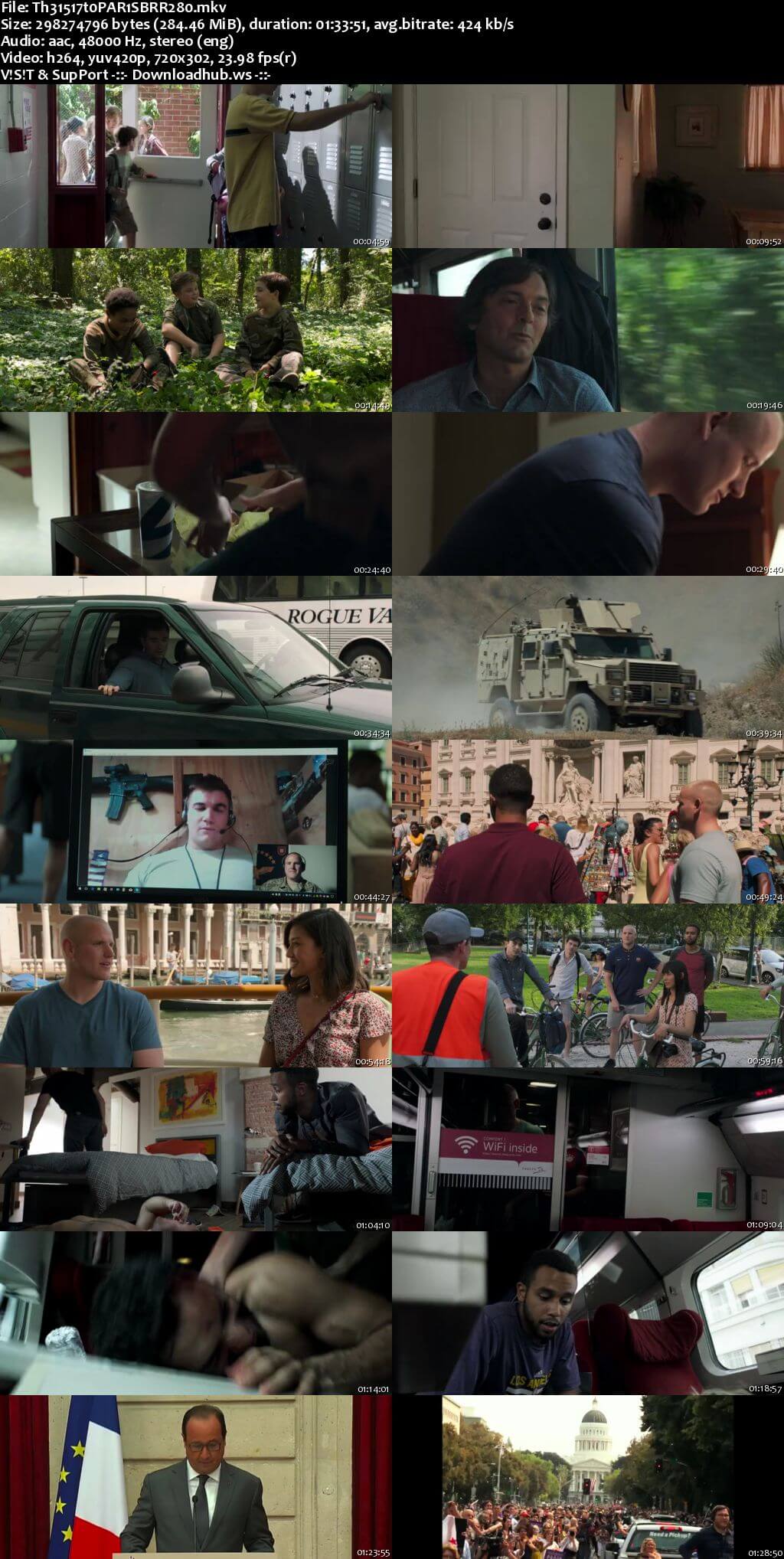 The 15:17 to Paris 2018 English 480p BRRip ESubs The 15:17 to Paris 2018 English 480p BRRip ESubs