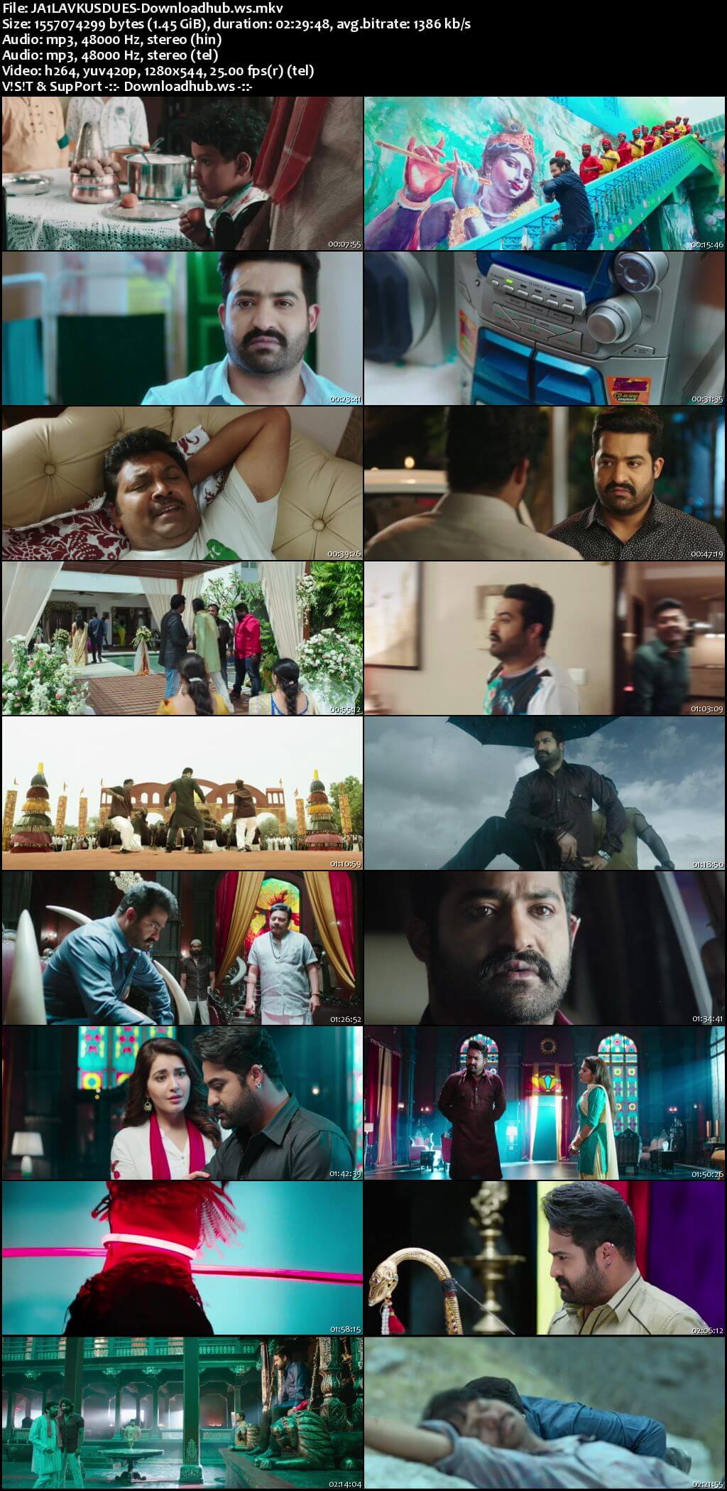 Jai Lava Kusa 2017 UNCUT Hindi Dual Audio 720p HDRip Free Download