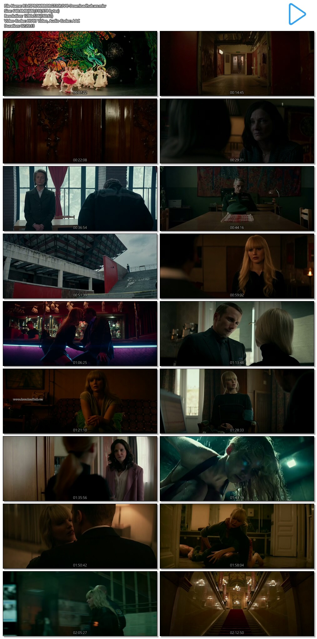 Red Sparrow 2018 Hindi Dual Audio 720p HEVC BluRay Free Download