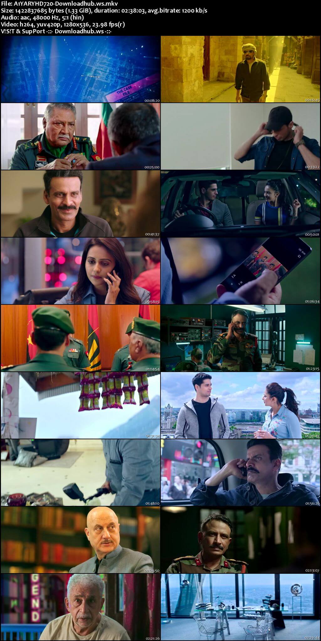 Aiyaary 2018 Hindi 720p HDRip ESubs