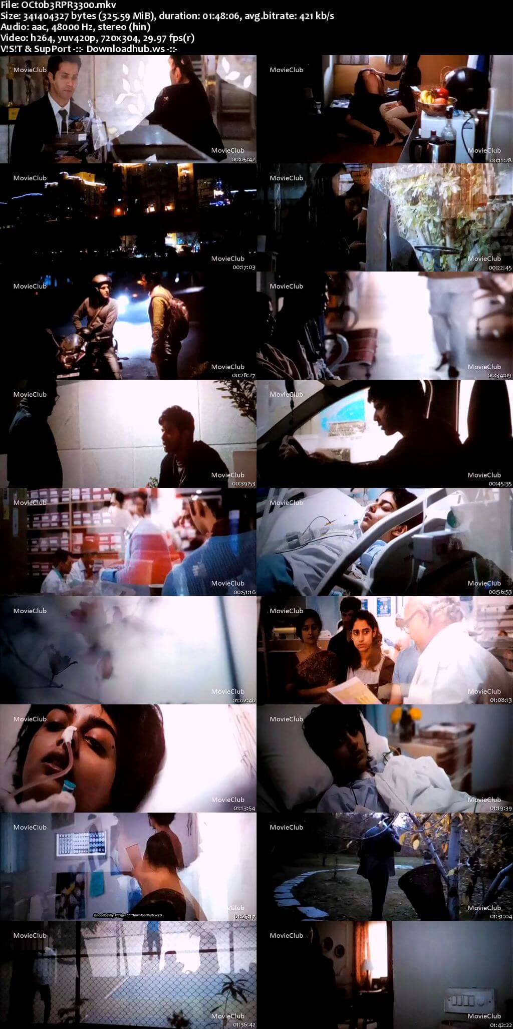 October 2018 Hindi 480p Pre-DVDRip x264 October 2018 Hindi 480p Pre-DVDRip x264