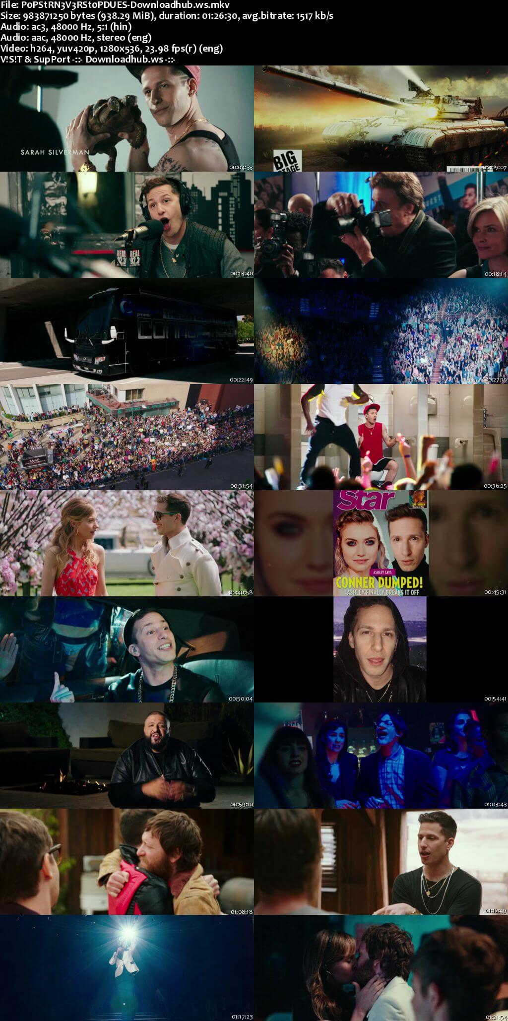 Popstar Never Stop Never Stopping 2016 Hindi Dual Audio 720p BluRay Free Download