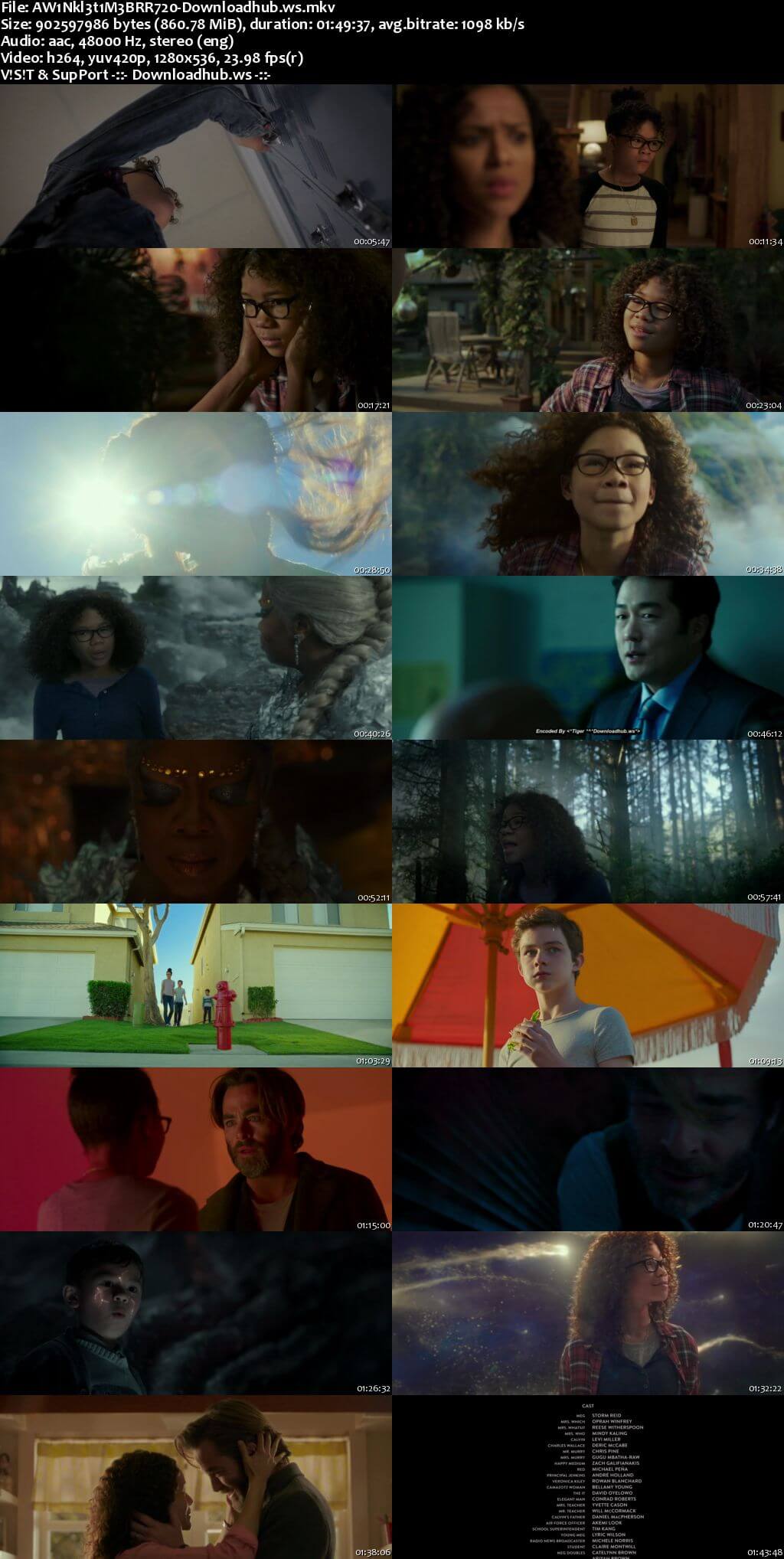 A Wrinkle in Time 2018 English 720p BRRip 850MB ESubs