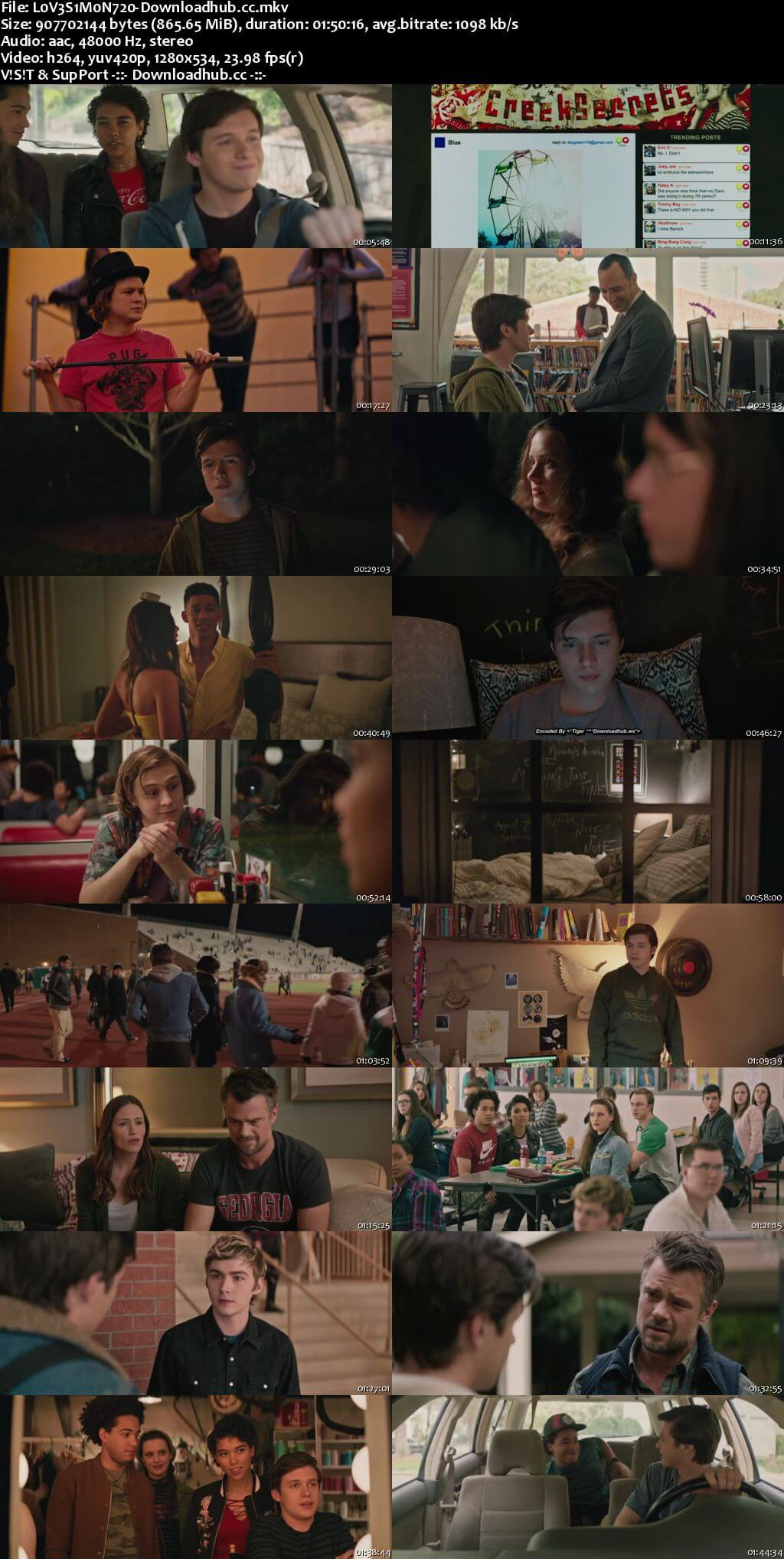 Love Simon 2018 English 720p Web-DL 850MB ESubs