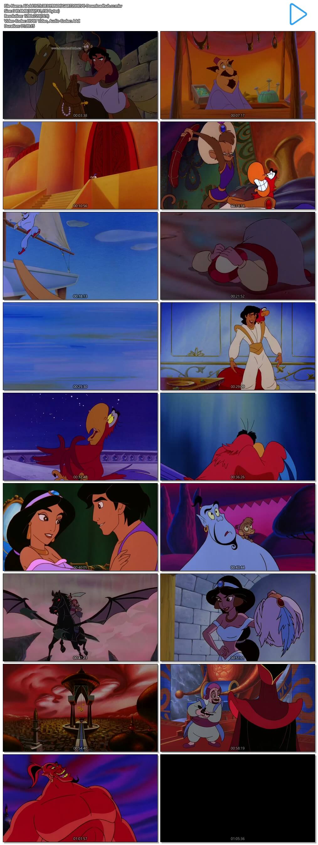 Aladdin The Return of Jafar 1994 Hindi Dual Audio 720p HEVC BluRay Free Download