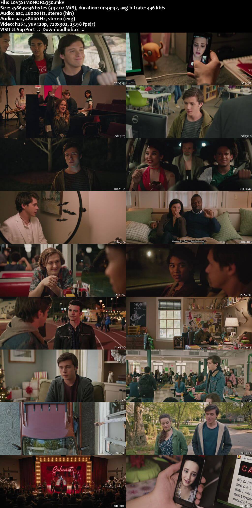 Love Simon 2018 Hindi Dual Audio 480p BluRay Free Download