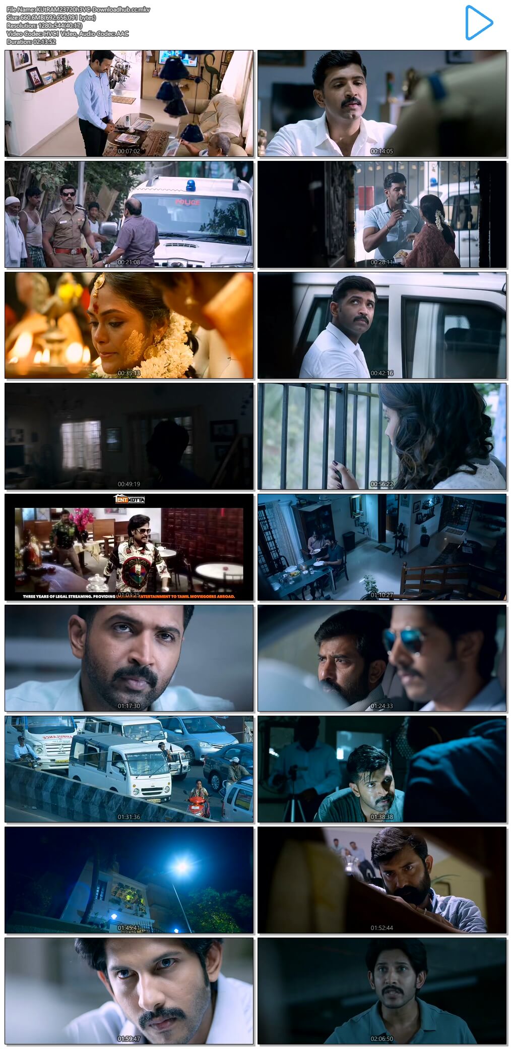 Kuttram 23 2017 UNCUT Hindi Dual Audio 720p HEVC HDRip Free Download