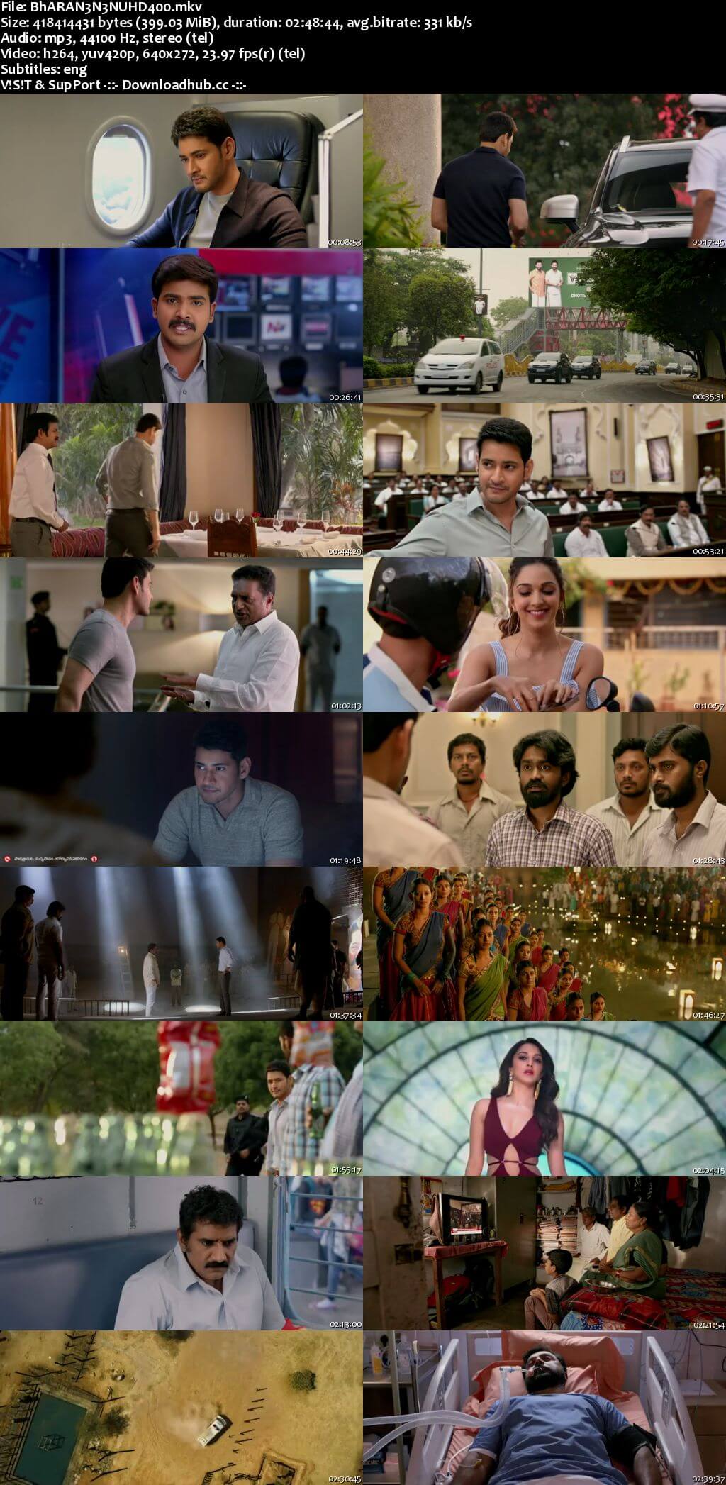 Bharat Ane Nenu 2018 Telugu 480p HDRip ESubs