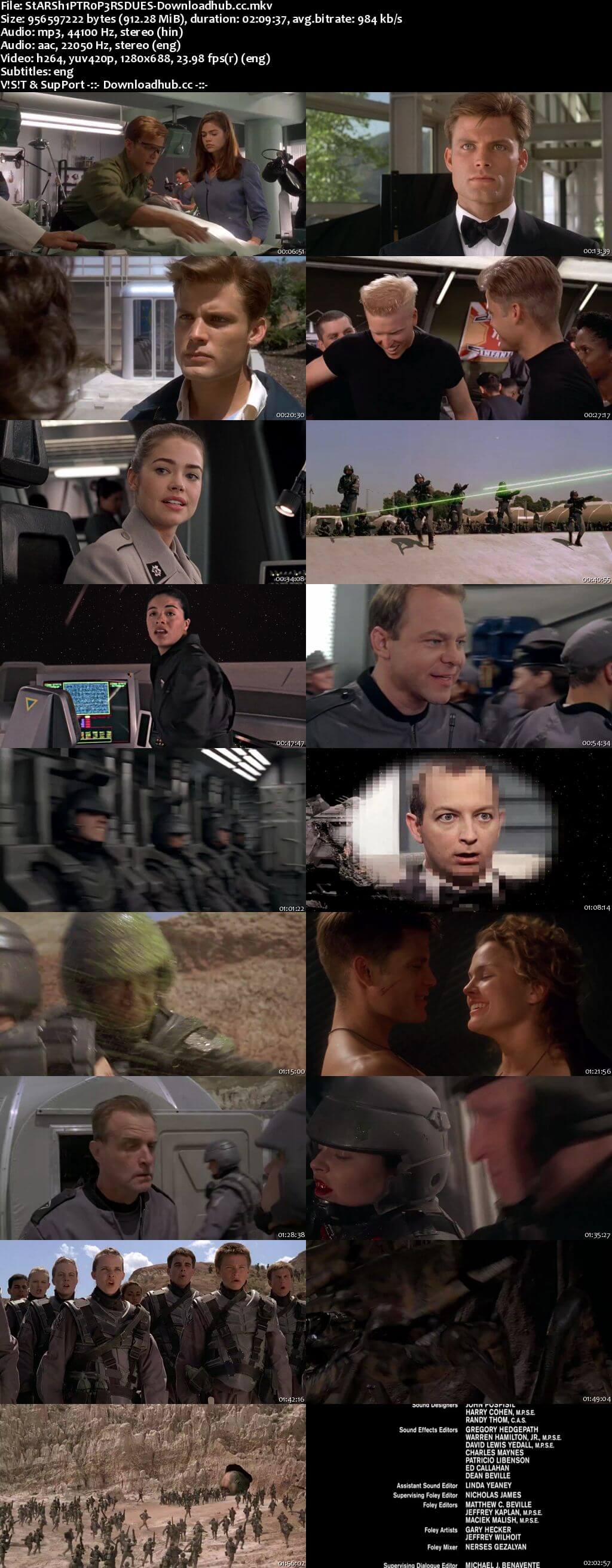Starship Troopers 1997 Hindi Dual Audio 720p BluRay Free Download