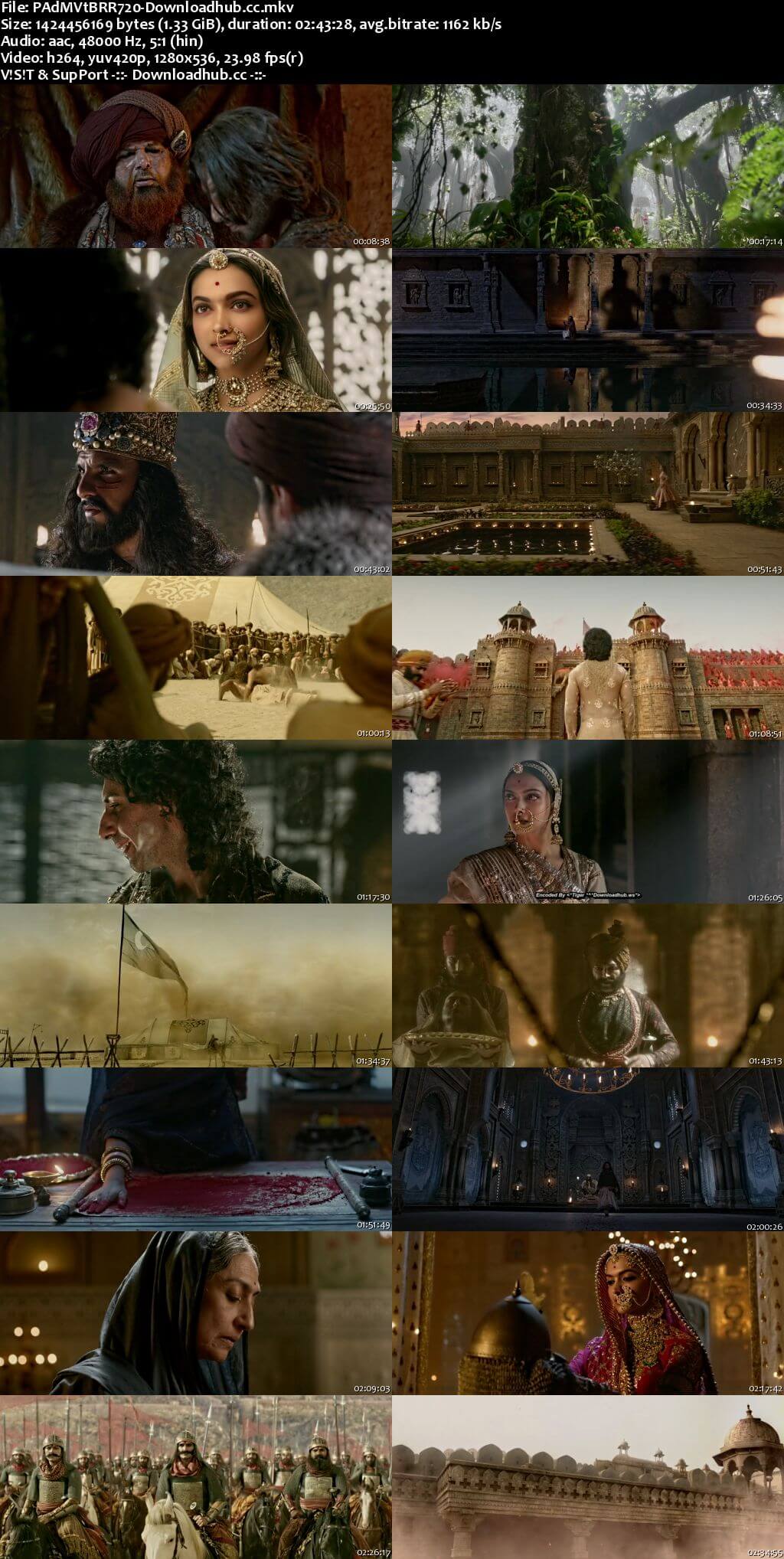 Padmaavat 2018 Hindi 720p BluRay ESubs