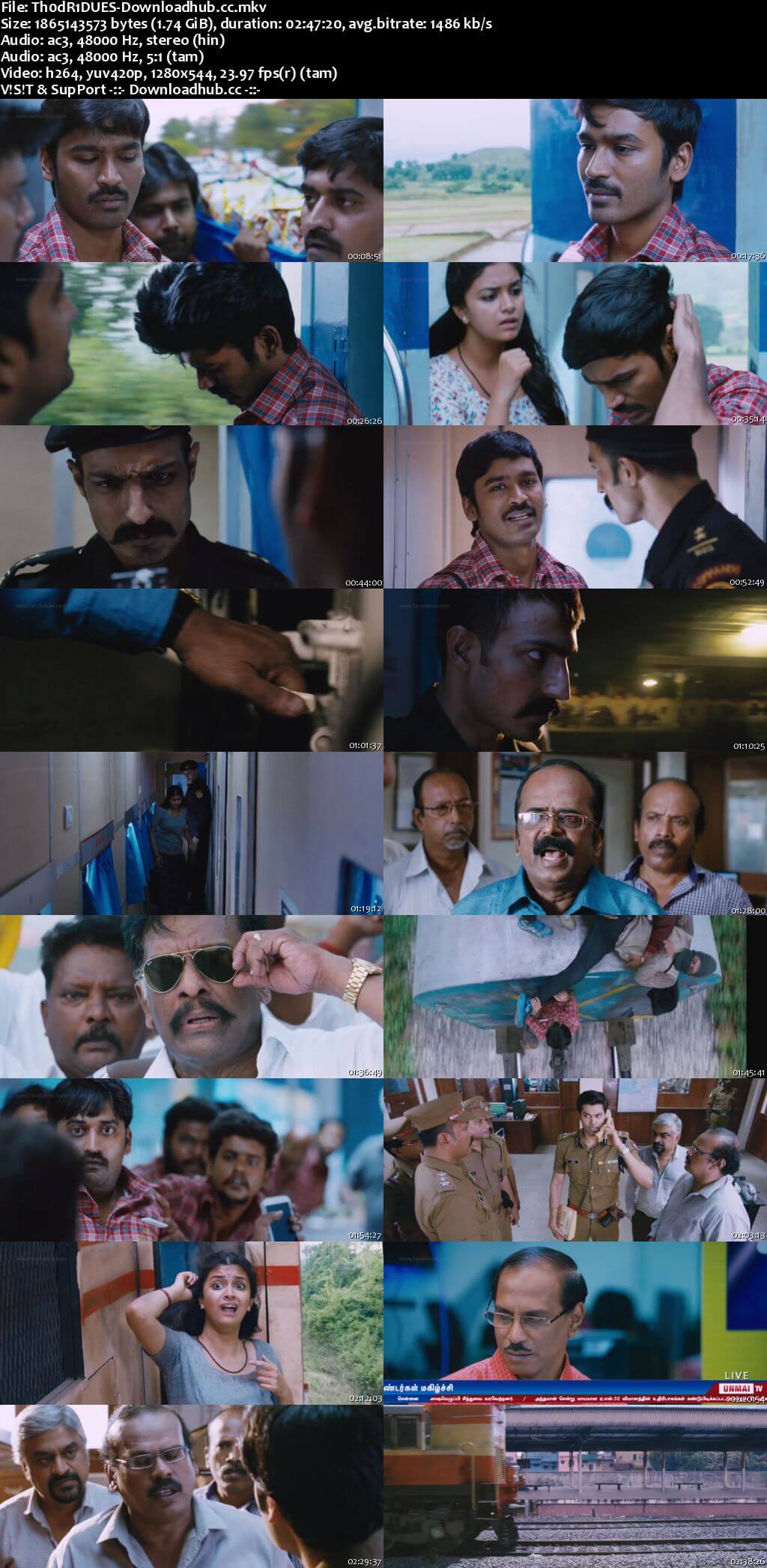 Thodari 2016 UNCUT Hindi Dual Audio 720p HDRip Free Download