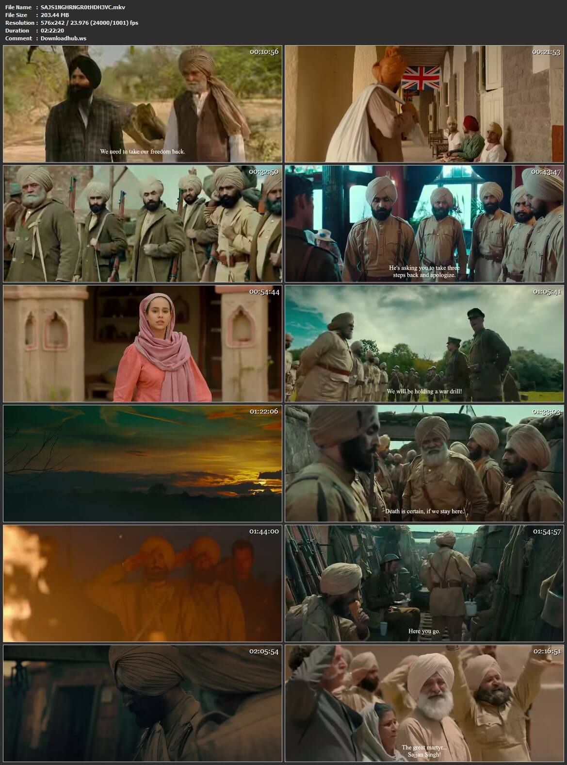 Sajjan Singh Rangroot 2018 Punjabi HEVC Mobile HDRip HC ESubs