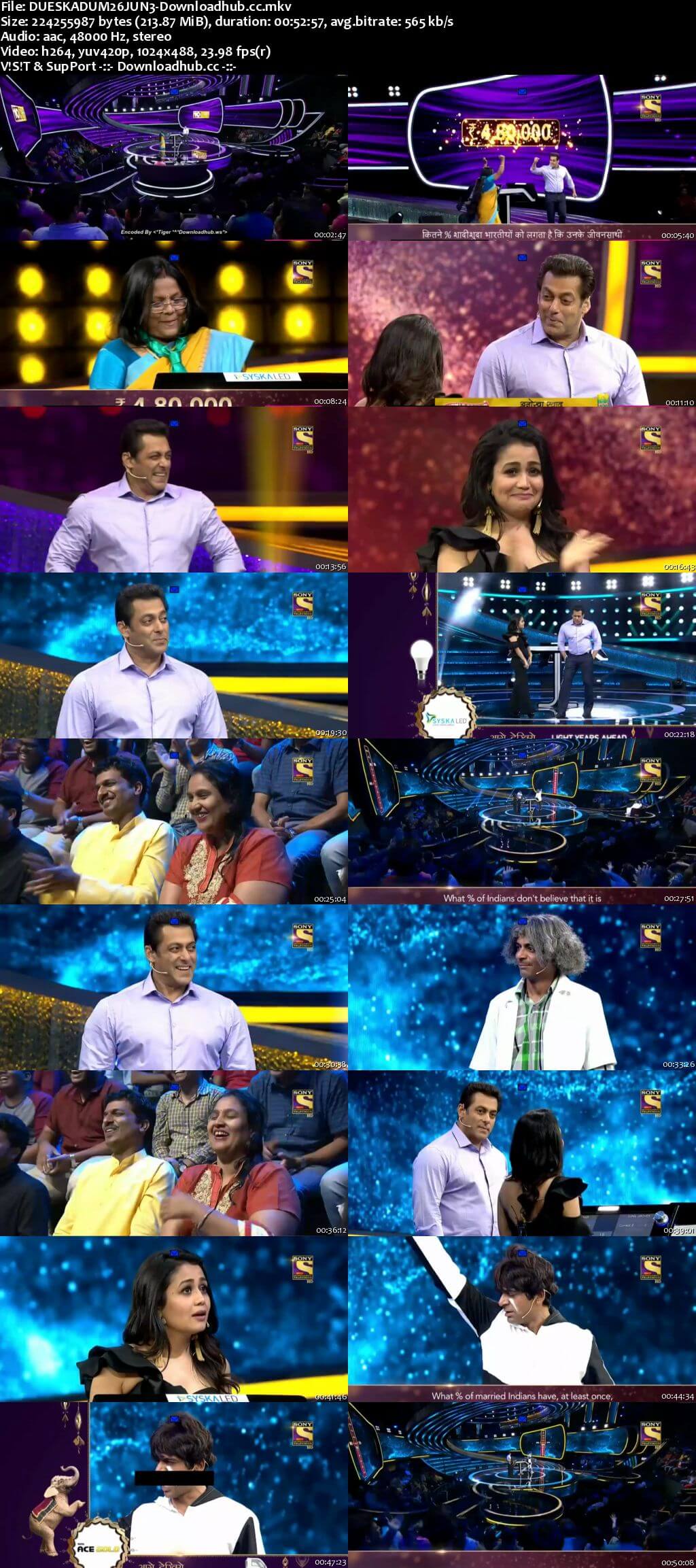 Dus Ka Dum 26 June 2018 Episode 08 HDTV 480p