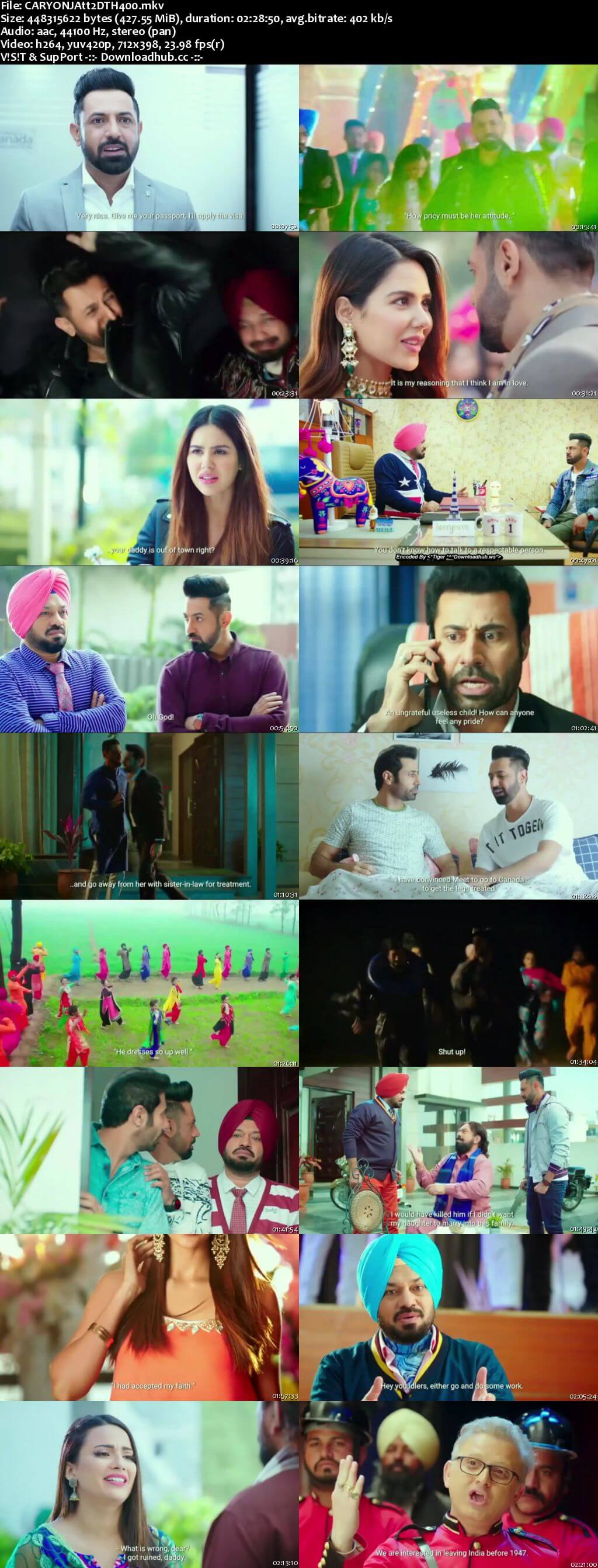 Carry on Jatta 2 2018 Punjabi 400MB DTHRip 480p HC ESubs