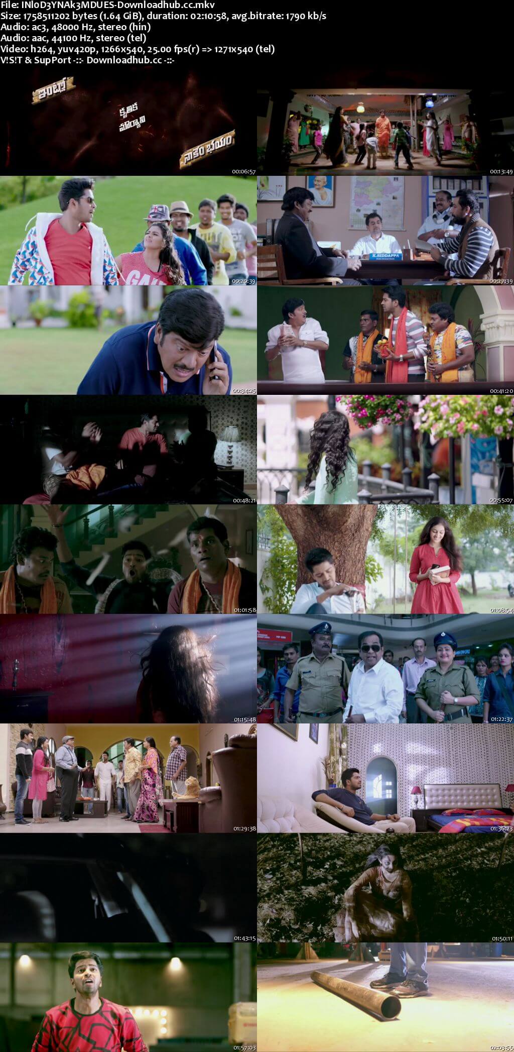 Intlo Dayyam Nakemi Bhayam 2016 UNCUT Hindi Dual Audio 720p HDRip Free Download