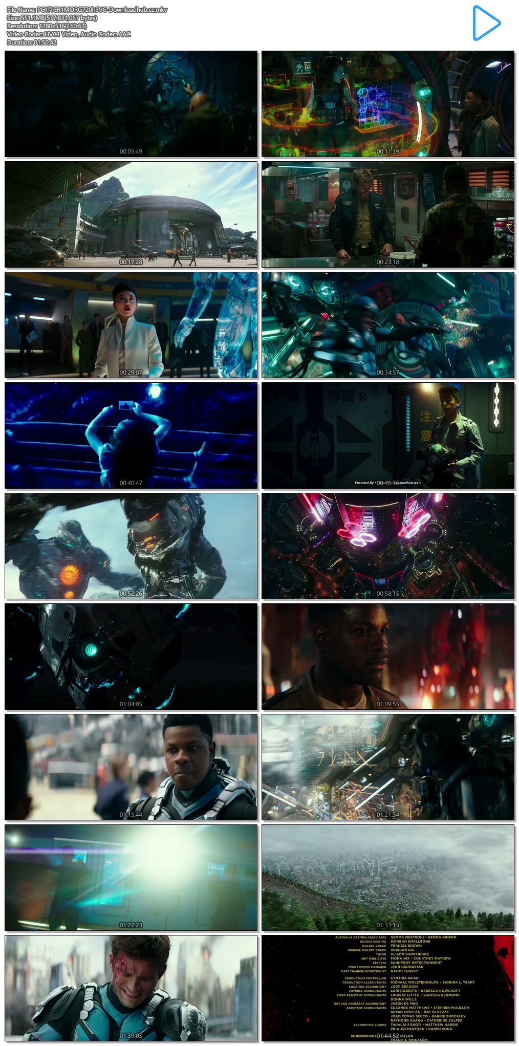 Pacific Rim Uprising 2018 Hindi ORG Dual Audio 550MB BluRay 720p ESubs HEVC