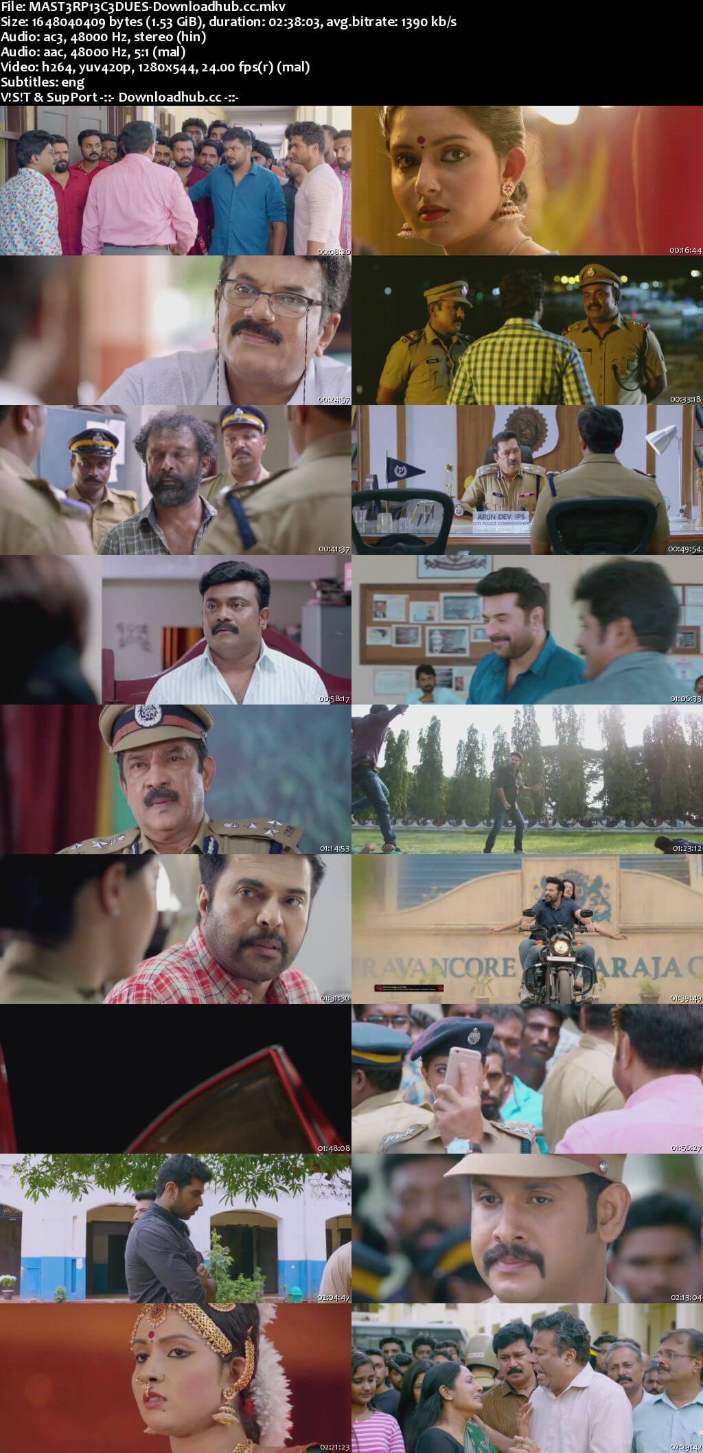 Masterpiece 2017 Dual Audio 720p UNCUT HDRip [Hindi - Malayalam] ESubs