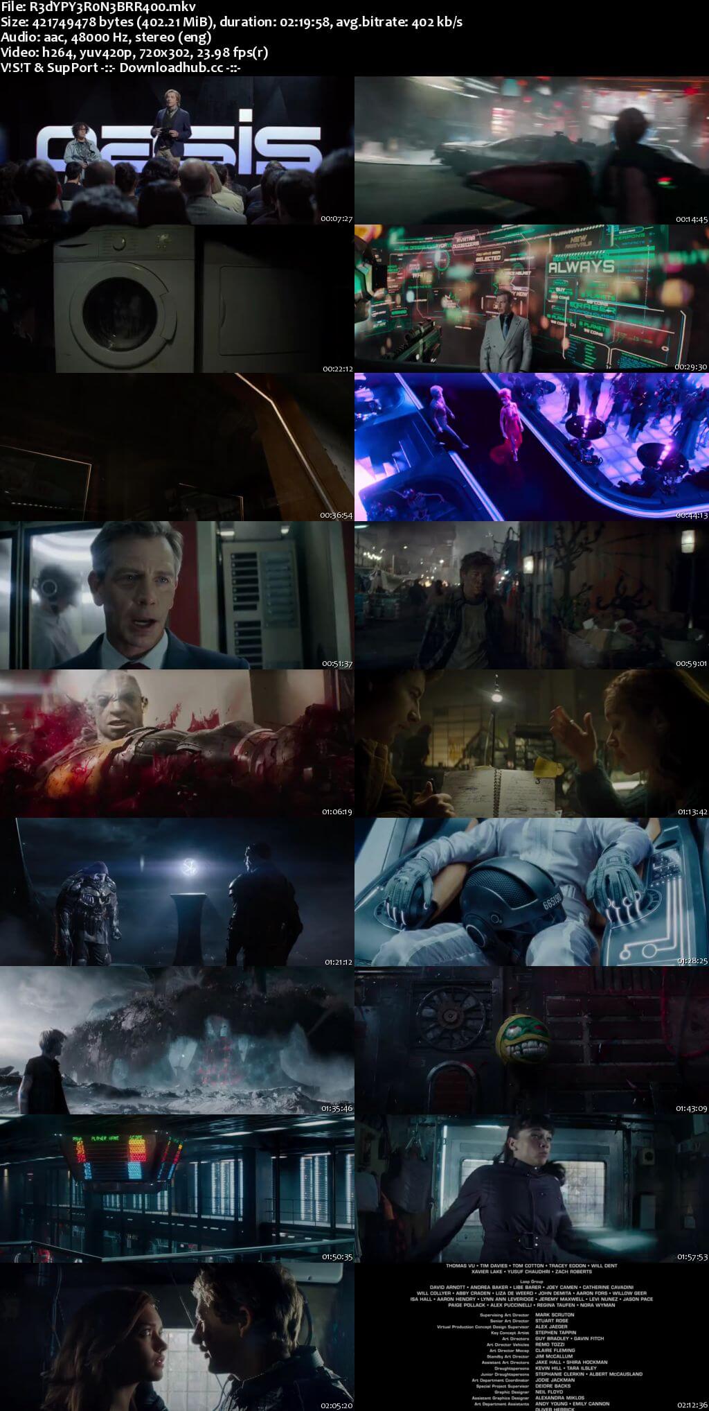 Ready Player One 2018 English 400MB BRRip 480p ESubs