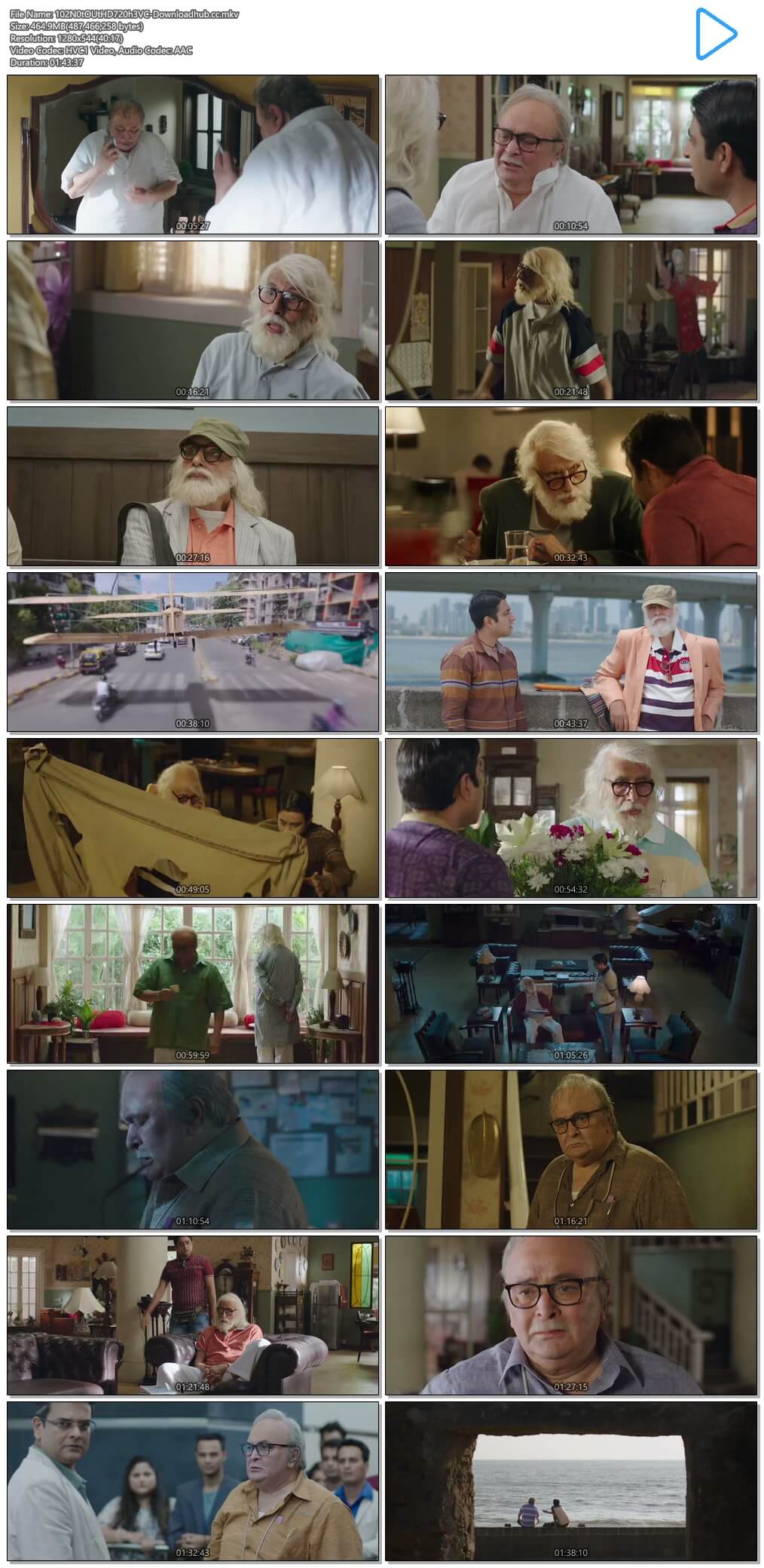 102 Not Out 2018 Hindi 450MB HDRip 720p ESubs HEVC