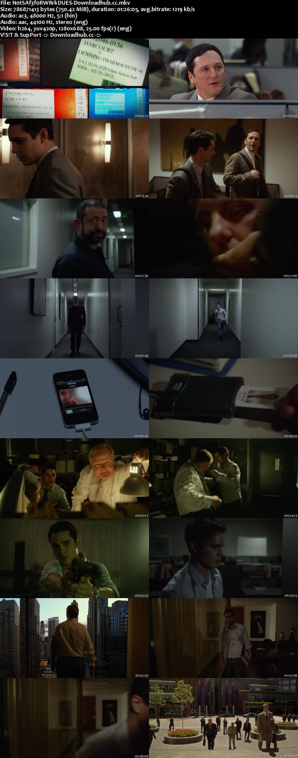 Not Safe for Work 2014 Dual Audio 720p UNRATED BluRay [Hindi - English]