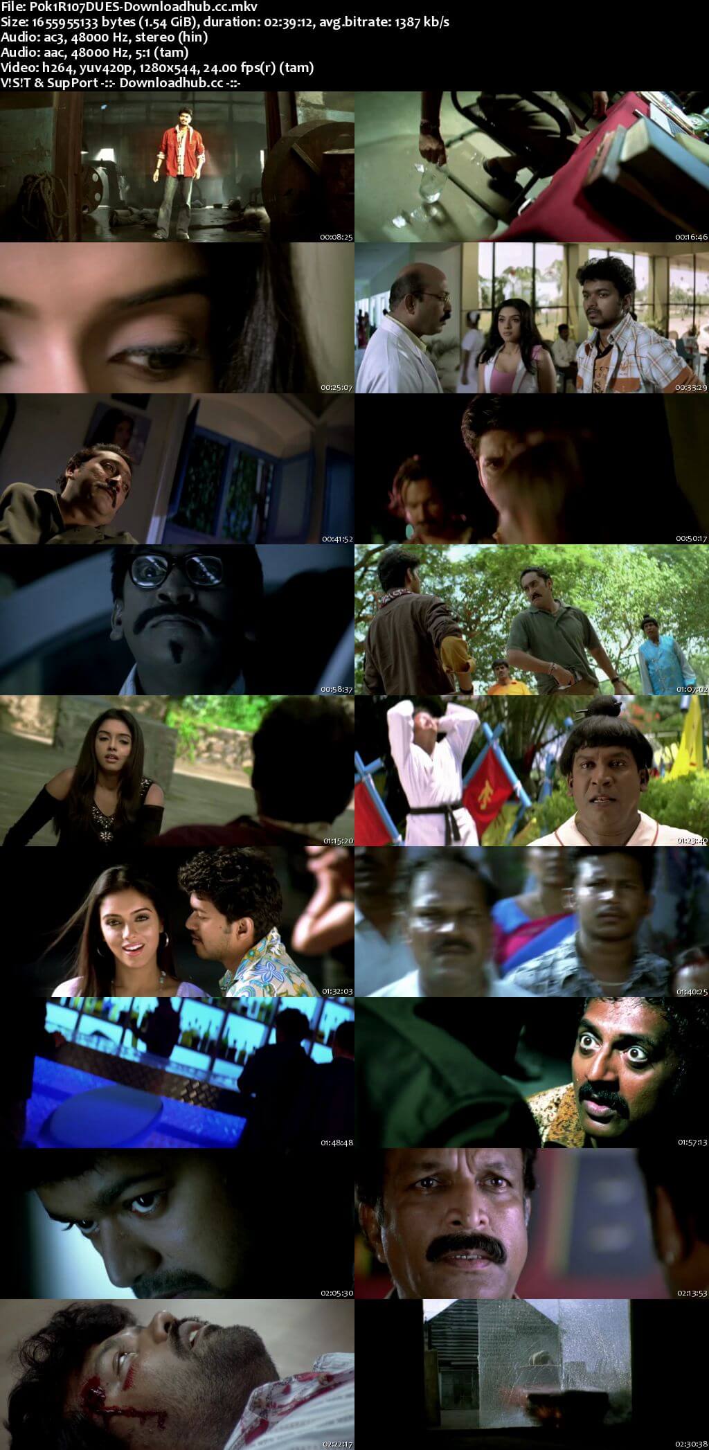 Pokkiri 2007 Dual Audio 720p UNCUT HDRip [Hindi - Tamil] ESubs
