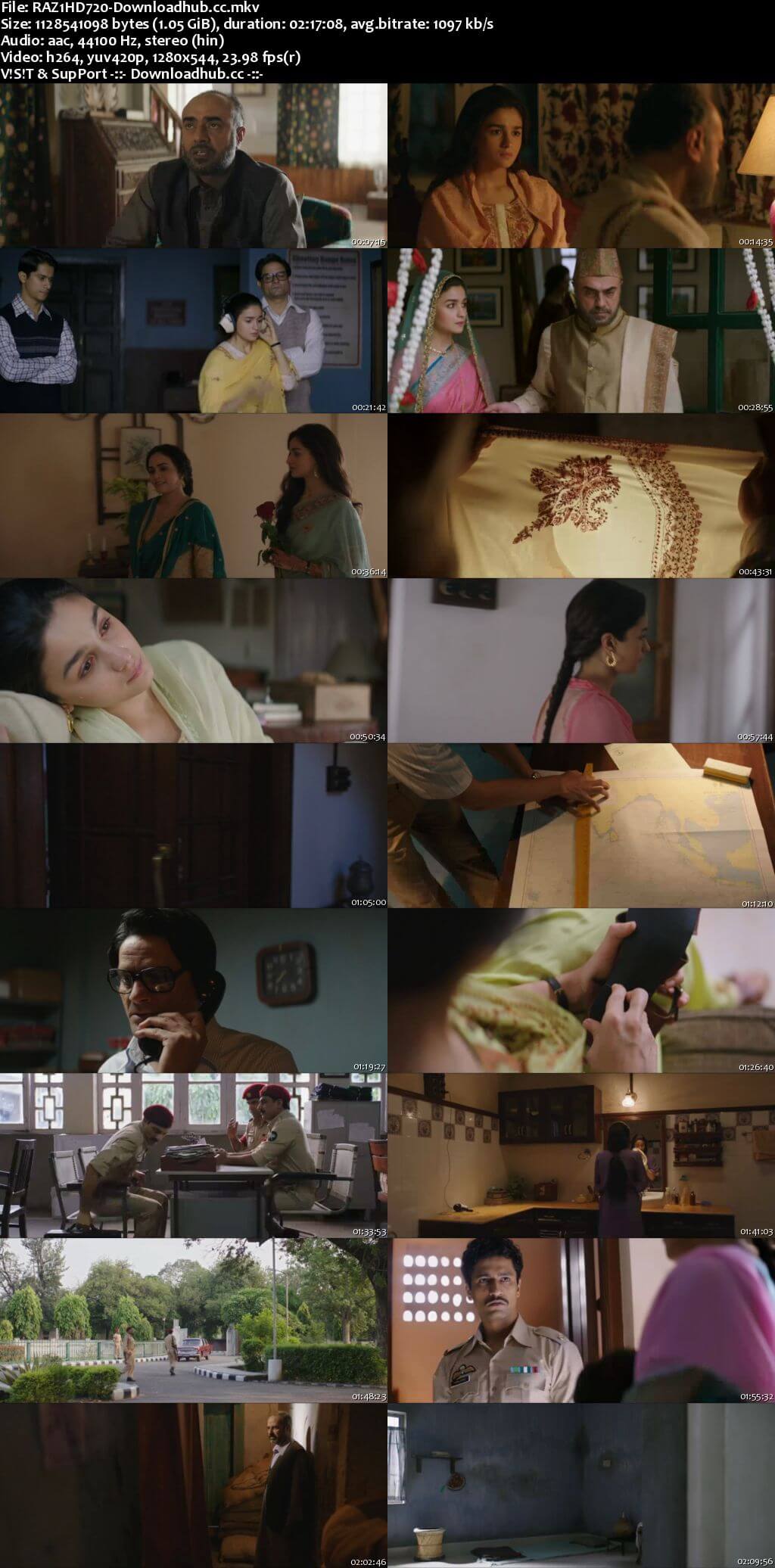 Raazi 2018 Hindi 720p HDRip ESubs