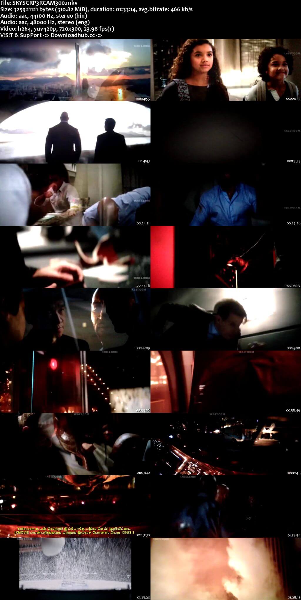 Skyscraper 2018 Hindi Dual Audio 300MB HDCAM 480p