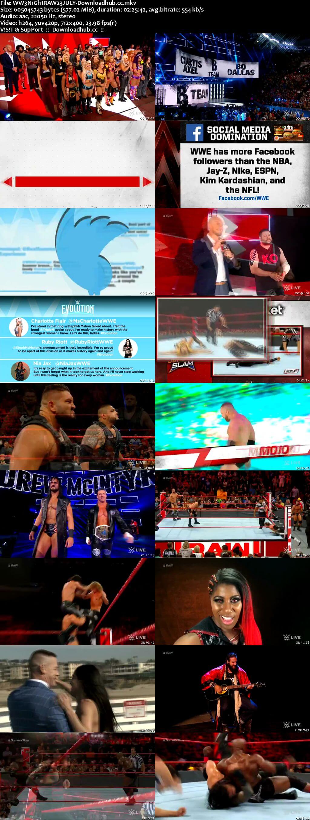 WWE Monday Night Raw 23 July 2018 480p HDTV Download