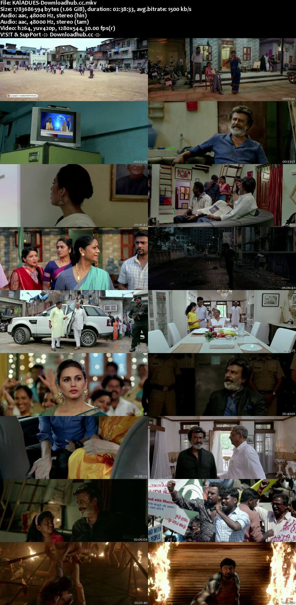Kaala 2018 Dual Audio 720p UNCUT HDRip [Hindi - Tamil] ESubs