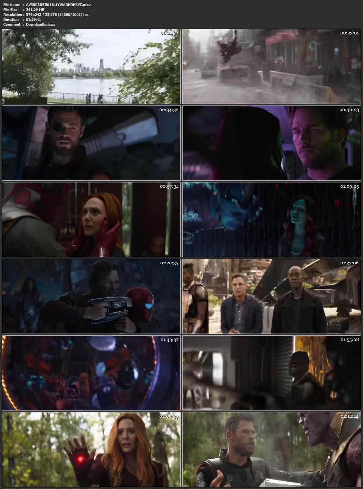 Avengers Infinity War 2018 Hindi Dual Audio 250MB Web-DL HEVC Mobile ESubs