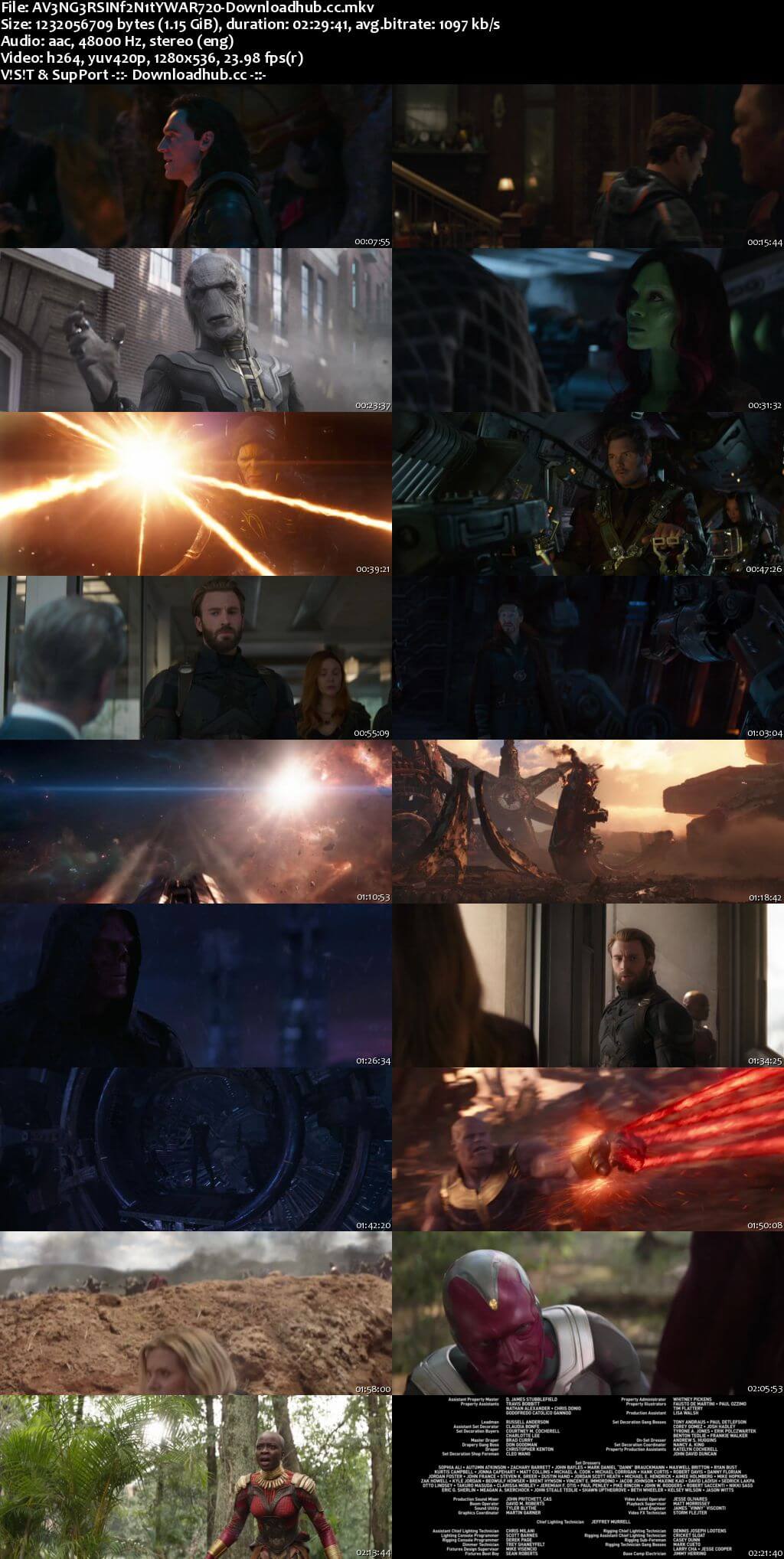 Avengers Infinity War 2018 English 720p Web-DL 1.1GB