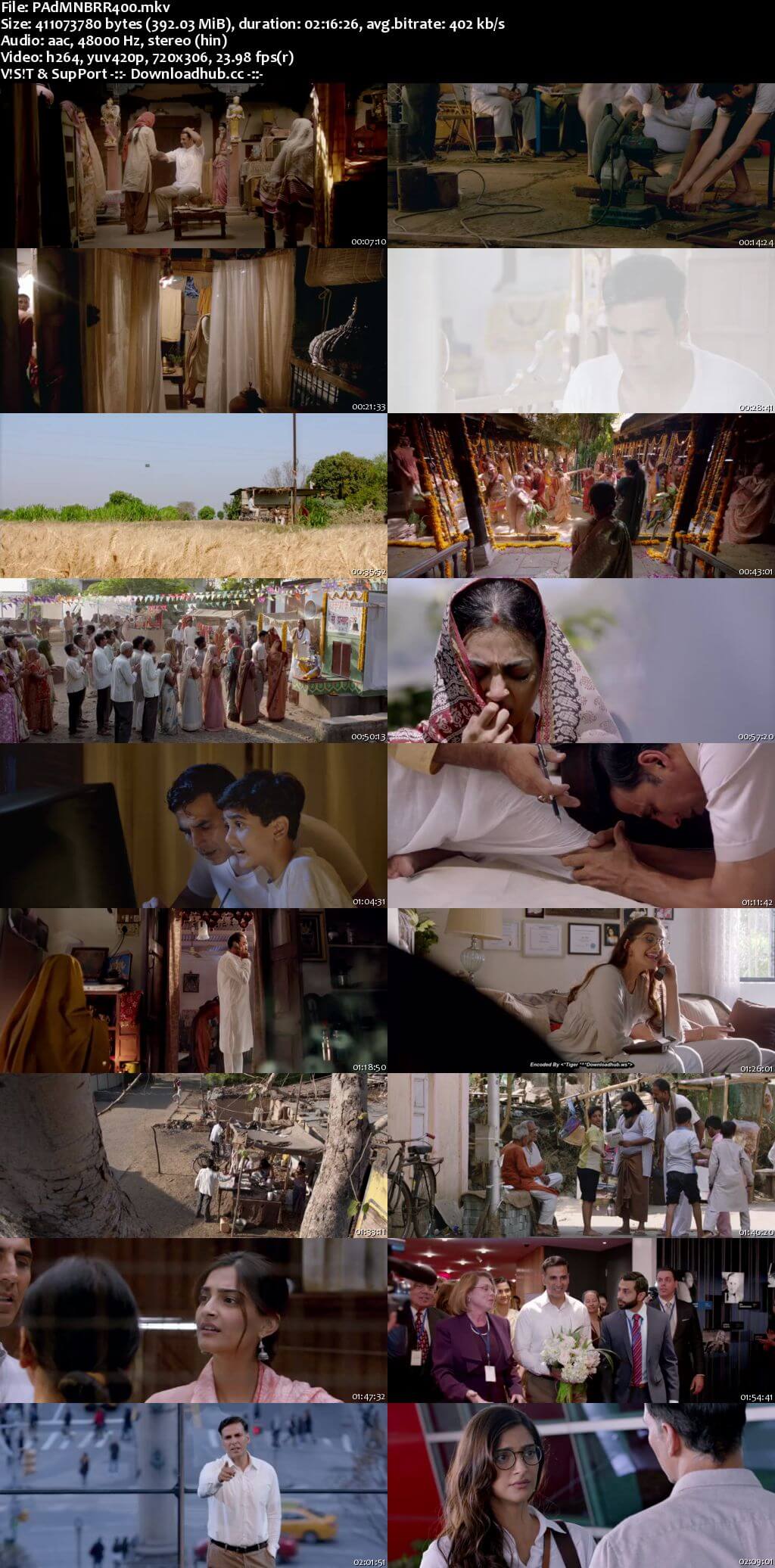 Padman 2018 Hindi 400MB BluRay 480p ESubs