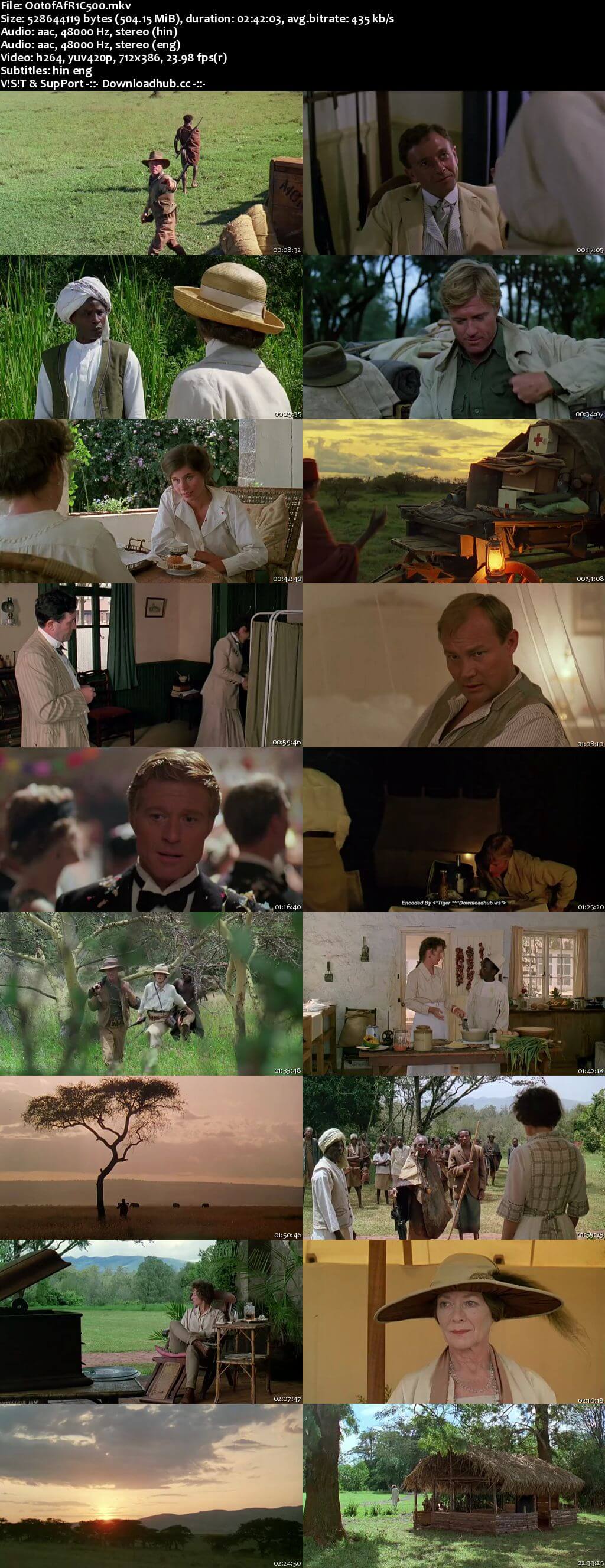 Out of Africa 1985 Hindi Dual Audio 500MB BluRay 480p ESubs Out of Africa 1985 Hindi Dual Audio 500MB BluRay 480p ESubs