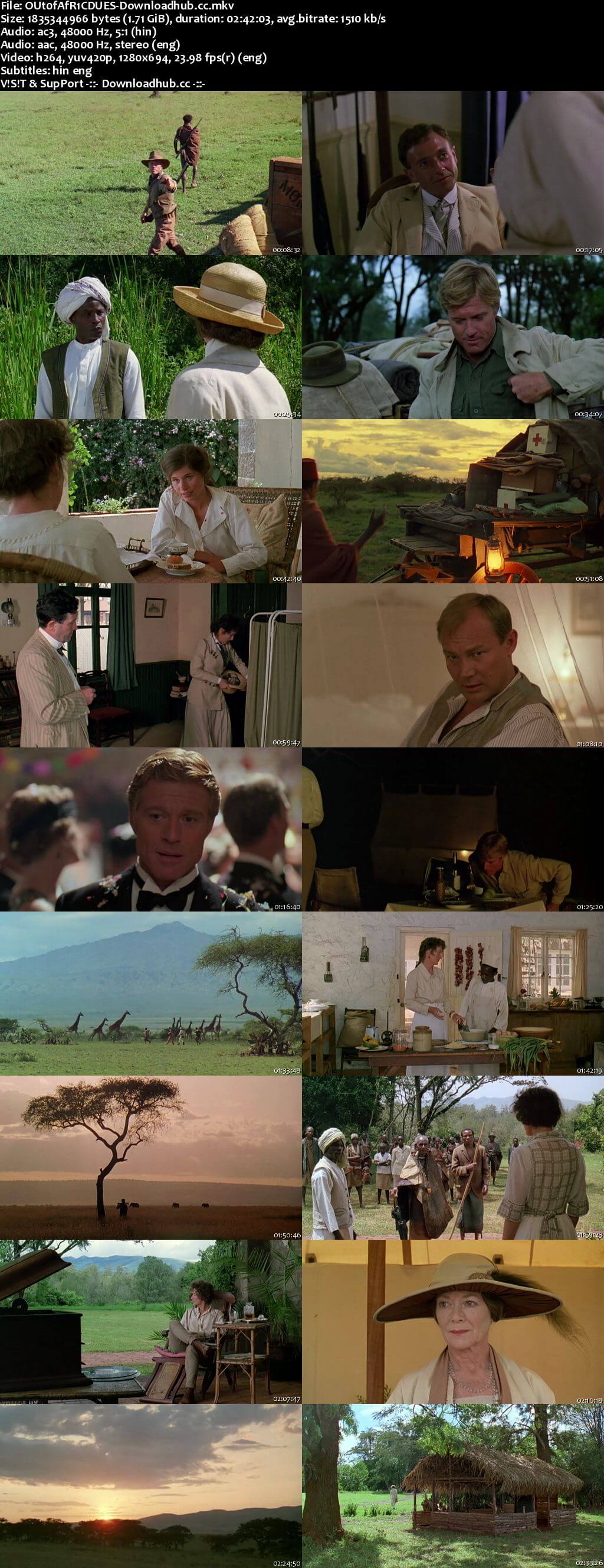Out of Africa 1985 Dual Audio 720p BluRay [Hindi - English] ESubs
