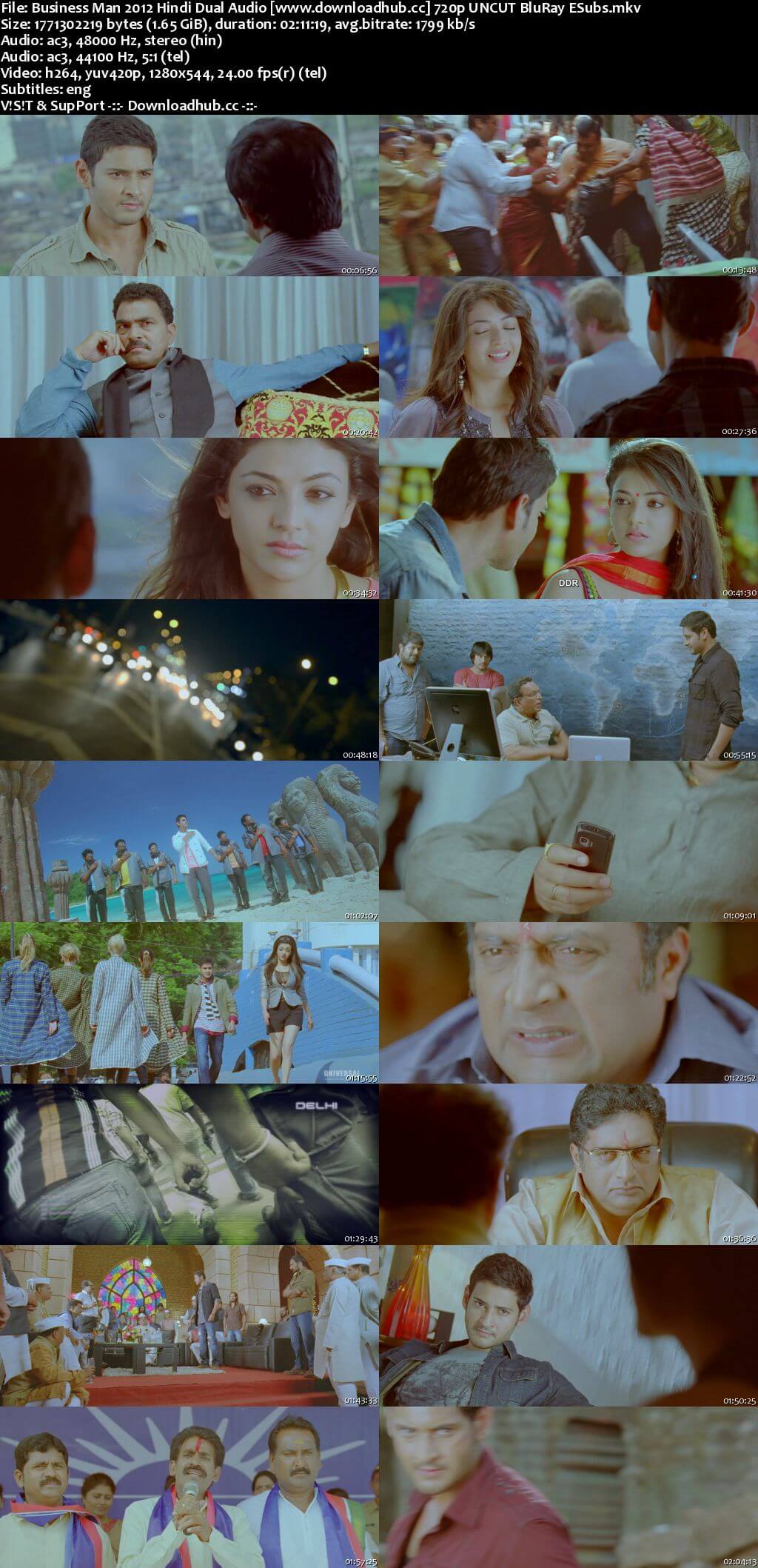 Business Man 2012 Hindi Dual Audio 720p UNCUT BluRay ESubs