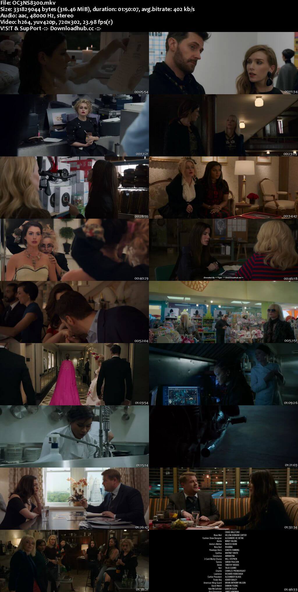 Oceans Eight 2018 English 300MB Web-DL 480p ESubs