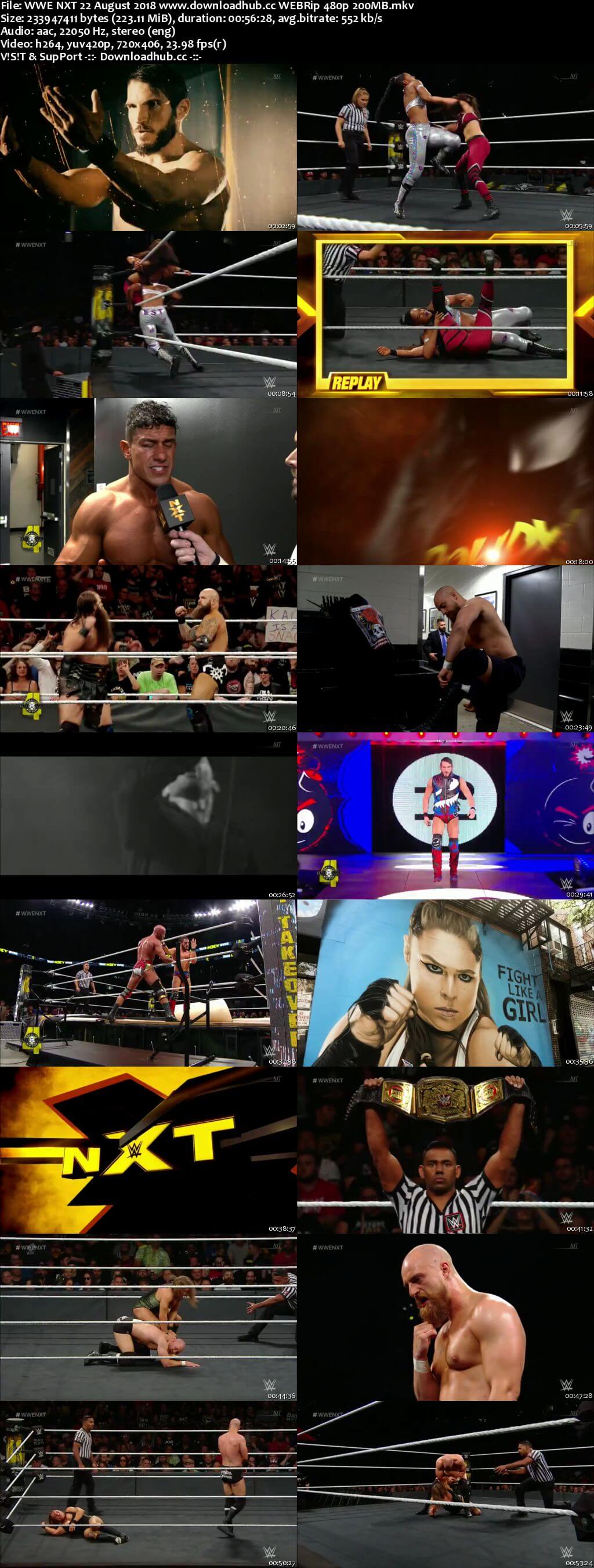 WWE NXT 22 August 2018 480p HDTV Download
