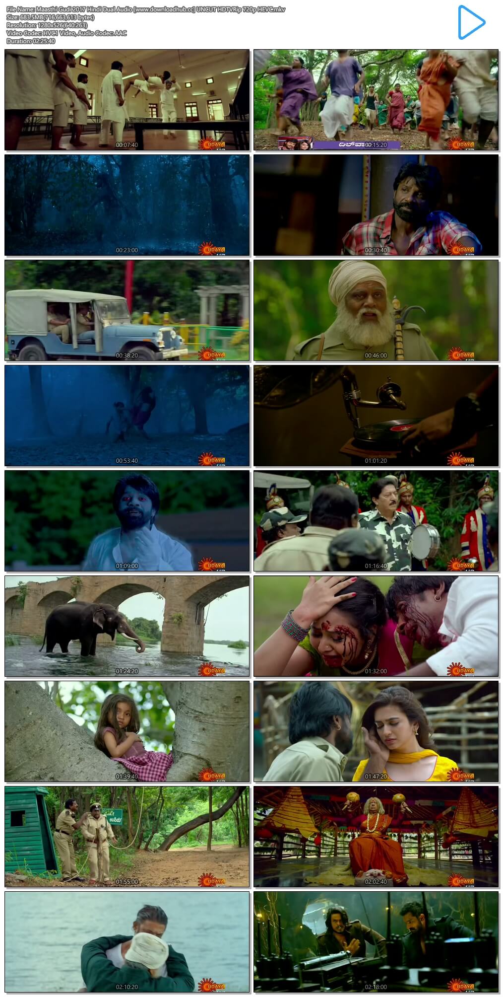 Maasthi Gudi 2017 Hindi Dual Audio 650MB UNCUT HDTVRip 720p HEVC