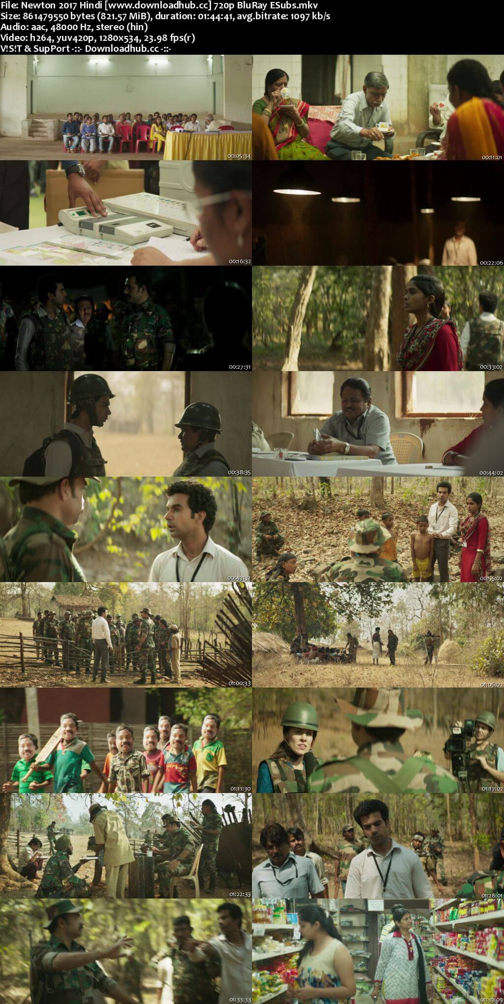 Newton 2017 Hindi 720p BluRay ESubs